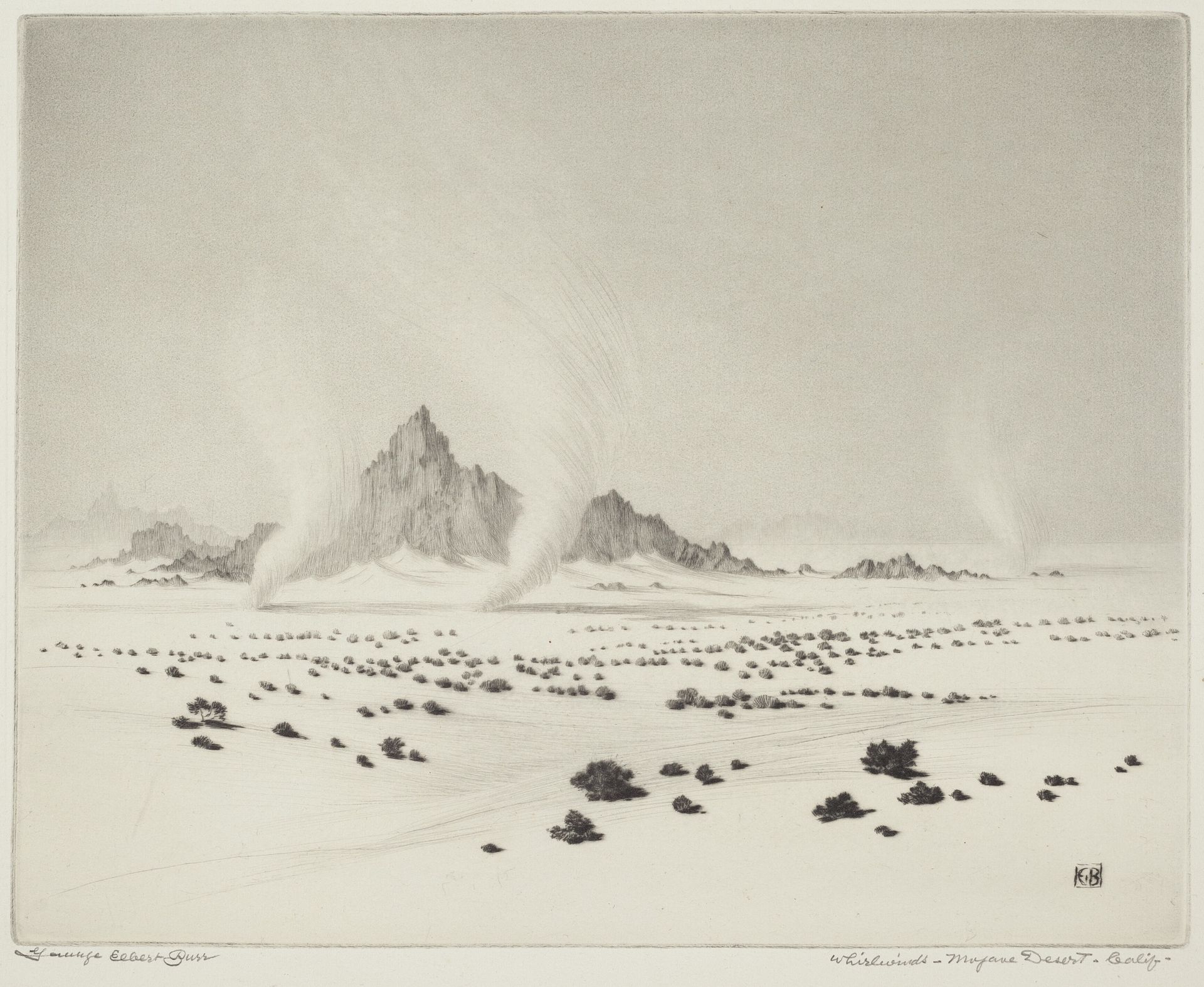 Whirlwinds, Mojave Desert, California (no.3) by George Elbert Burr