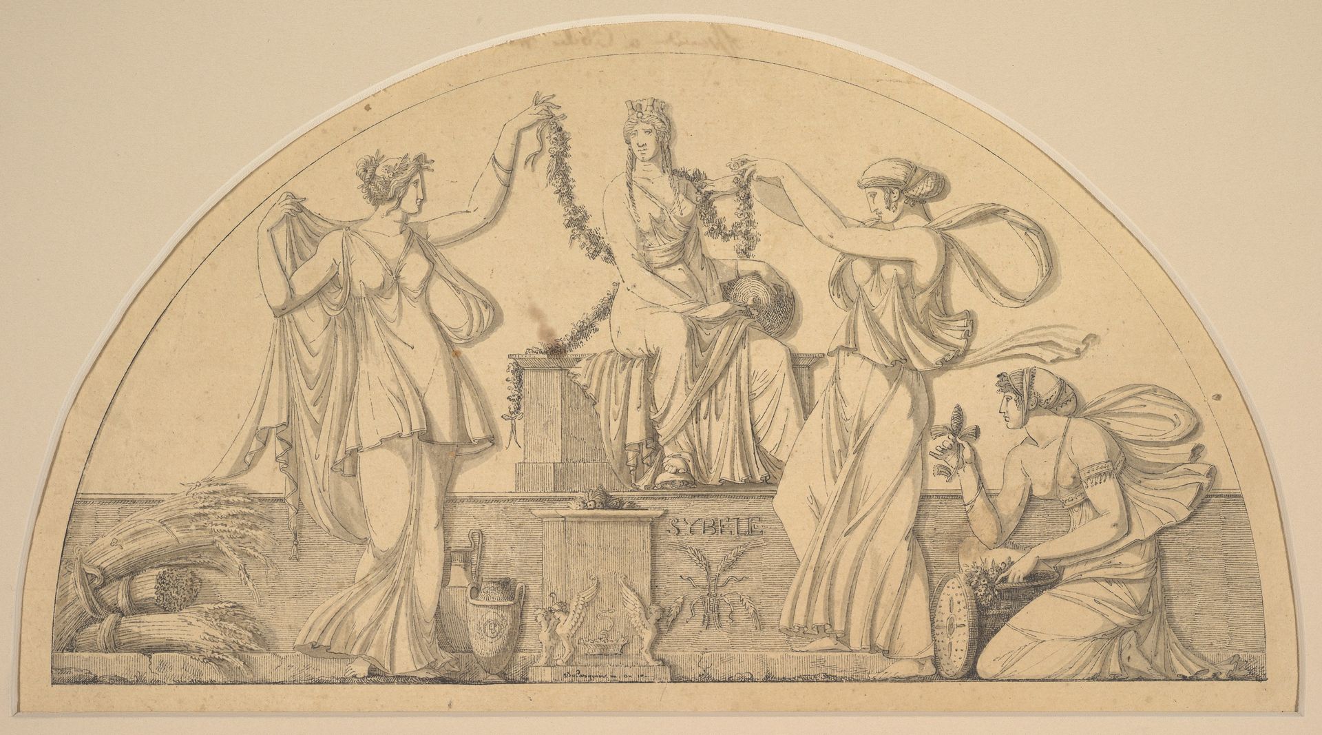 Cybele and Three Attendants by Antoine Léonard Du Pasquier
