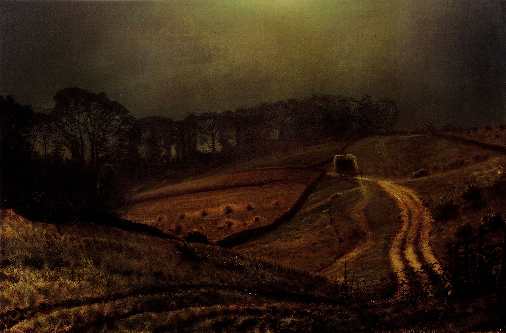 Under The Harvest Moon by John Atkinson Grimshaw