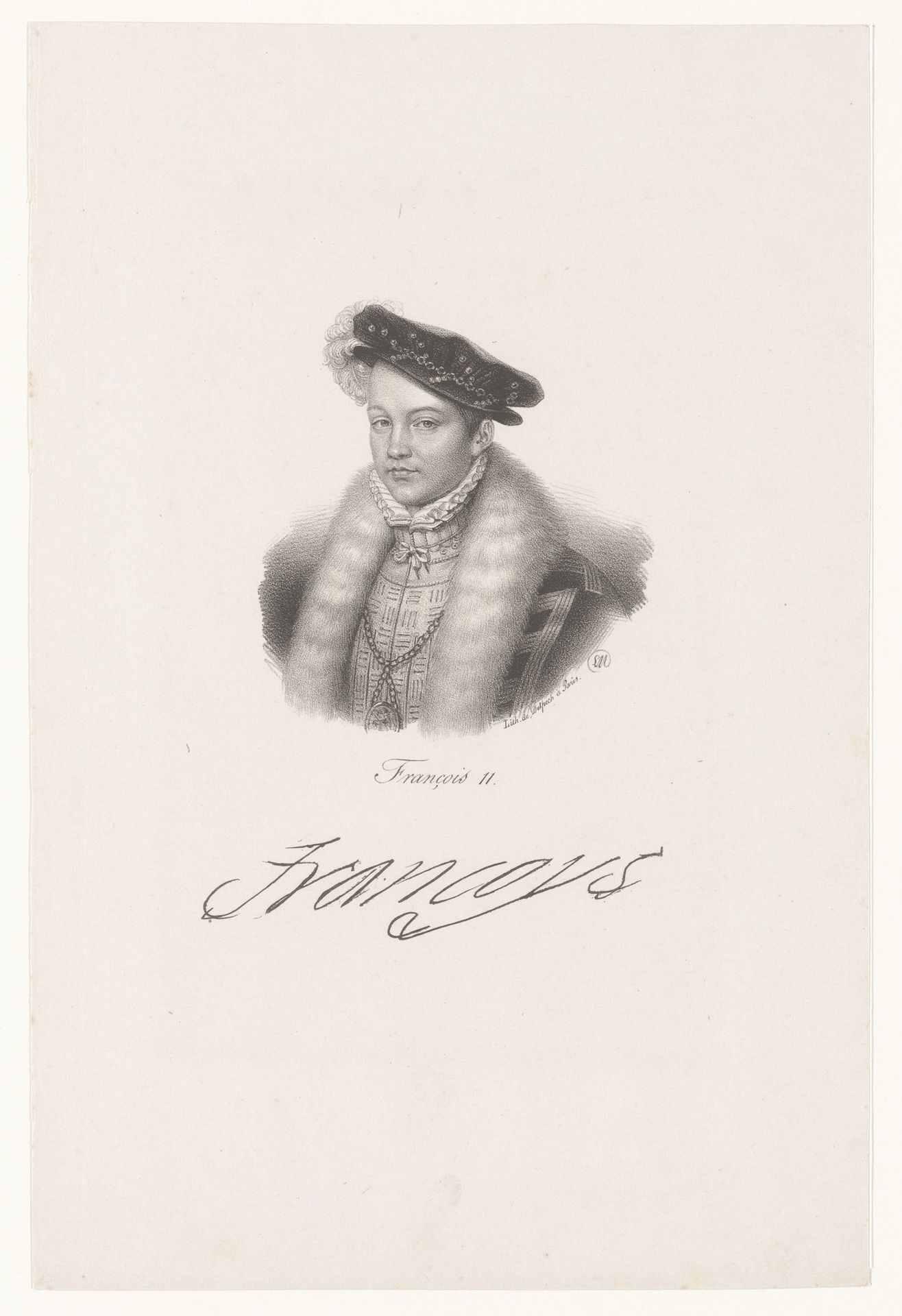 Portret van Frans II, koning van Frankrijk by Nicolas Maurin