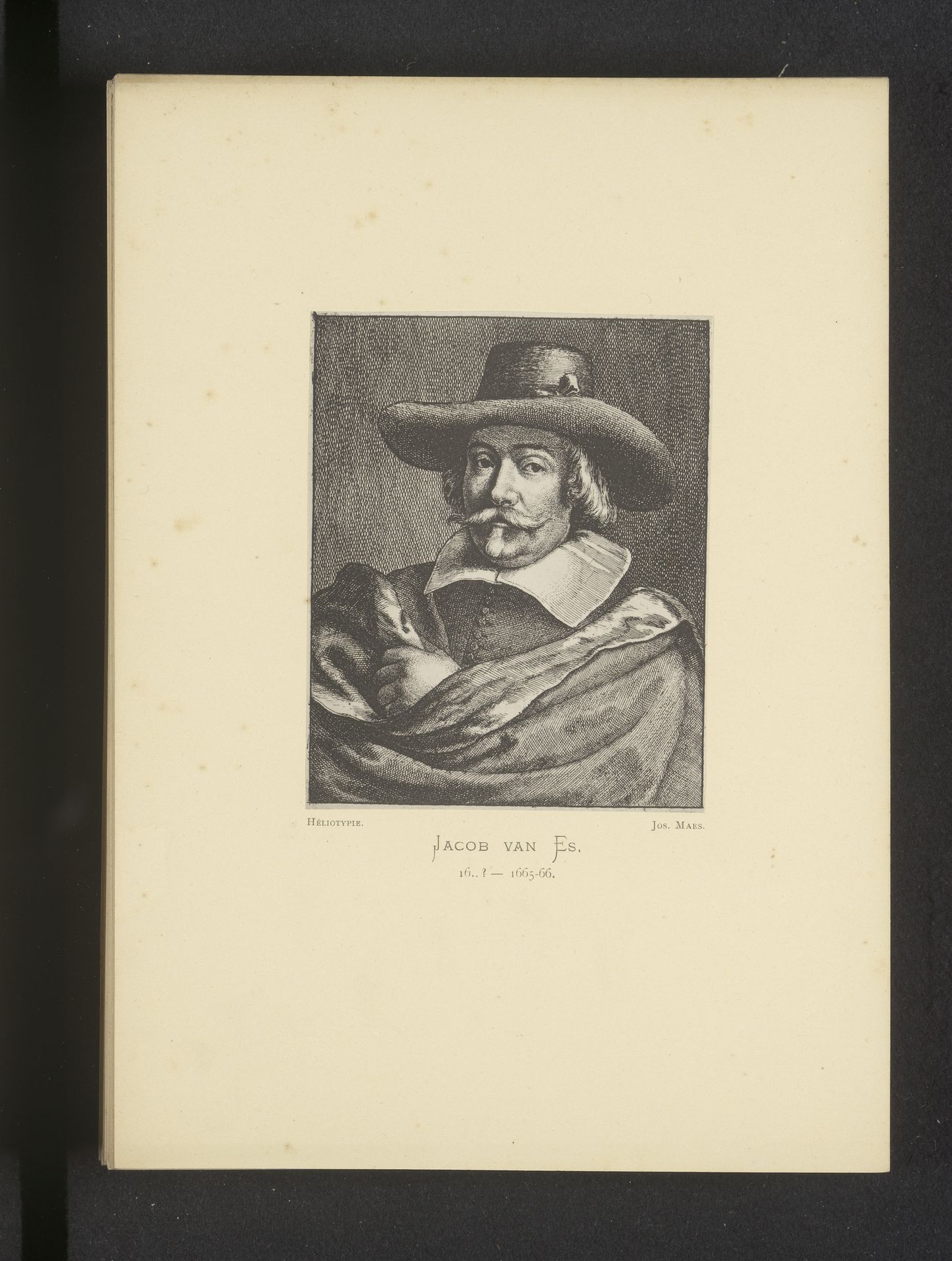 Reproductie van een ets van een portret van Jacob Foppens van Es door Wenceslaus Hollar by Joseph Maes