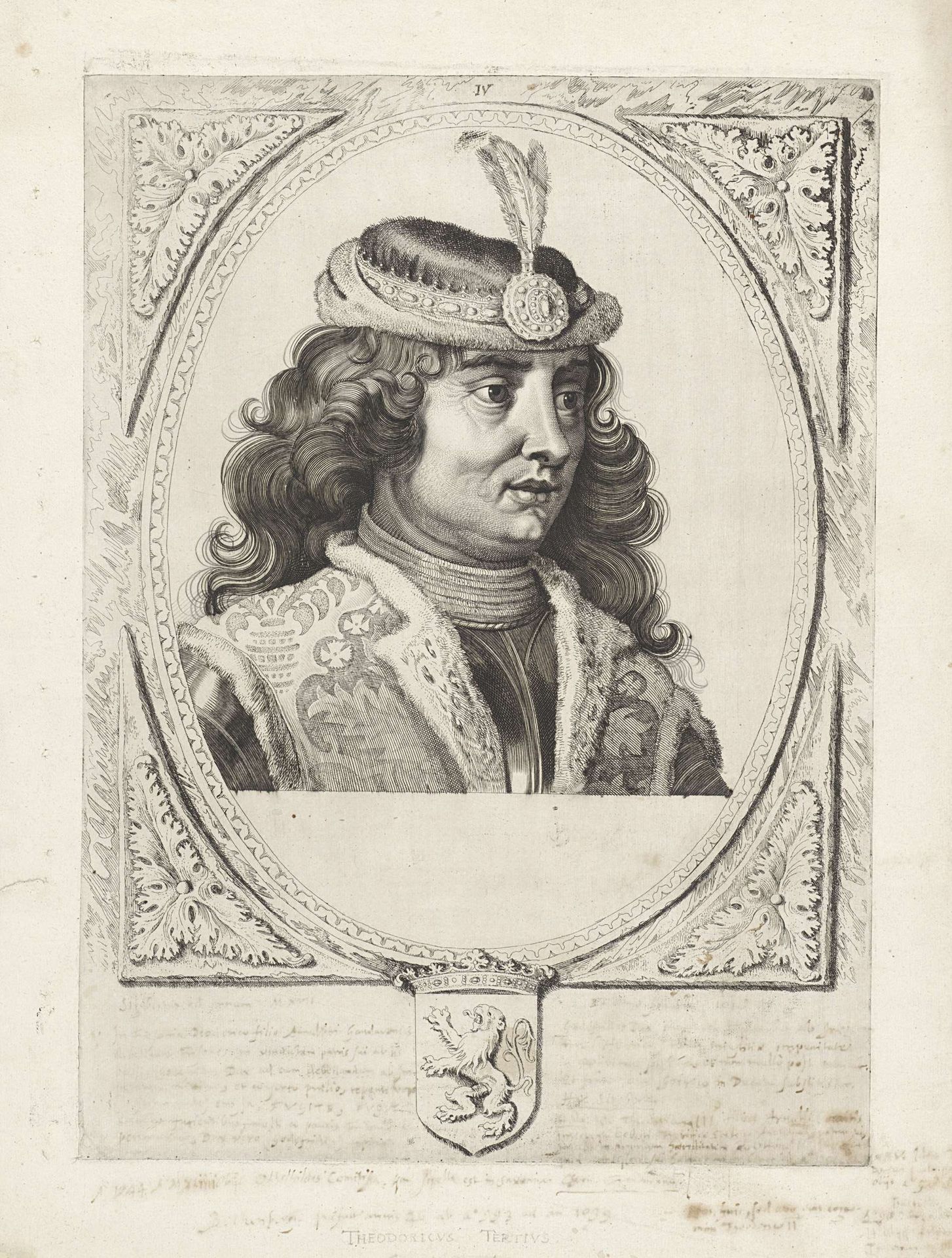 Portret van Dirk III, graaf van Holland by Cornelis Visscher