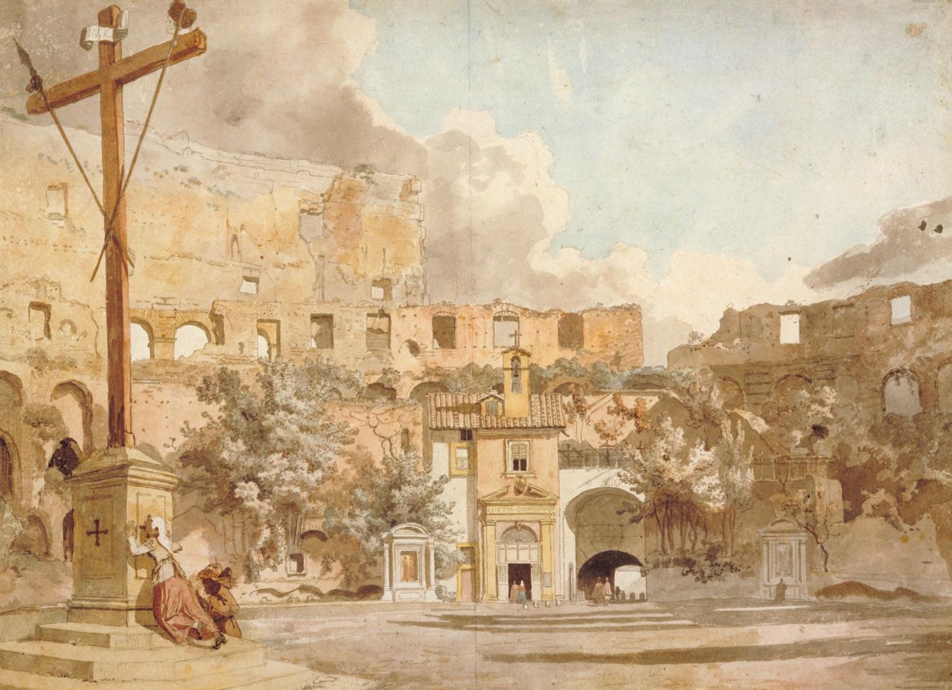 The Interior of the Colosseum by  William Pars