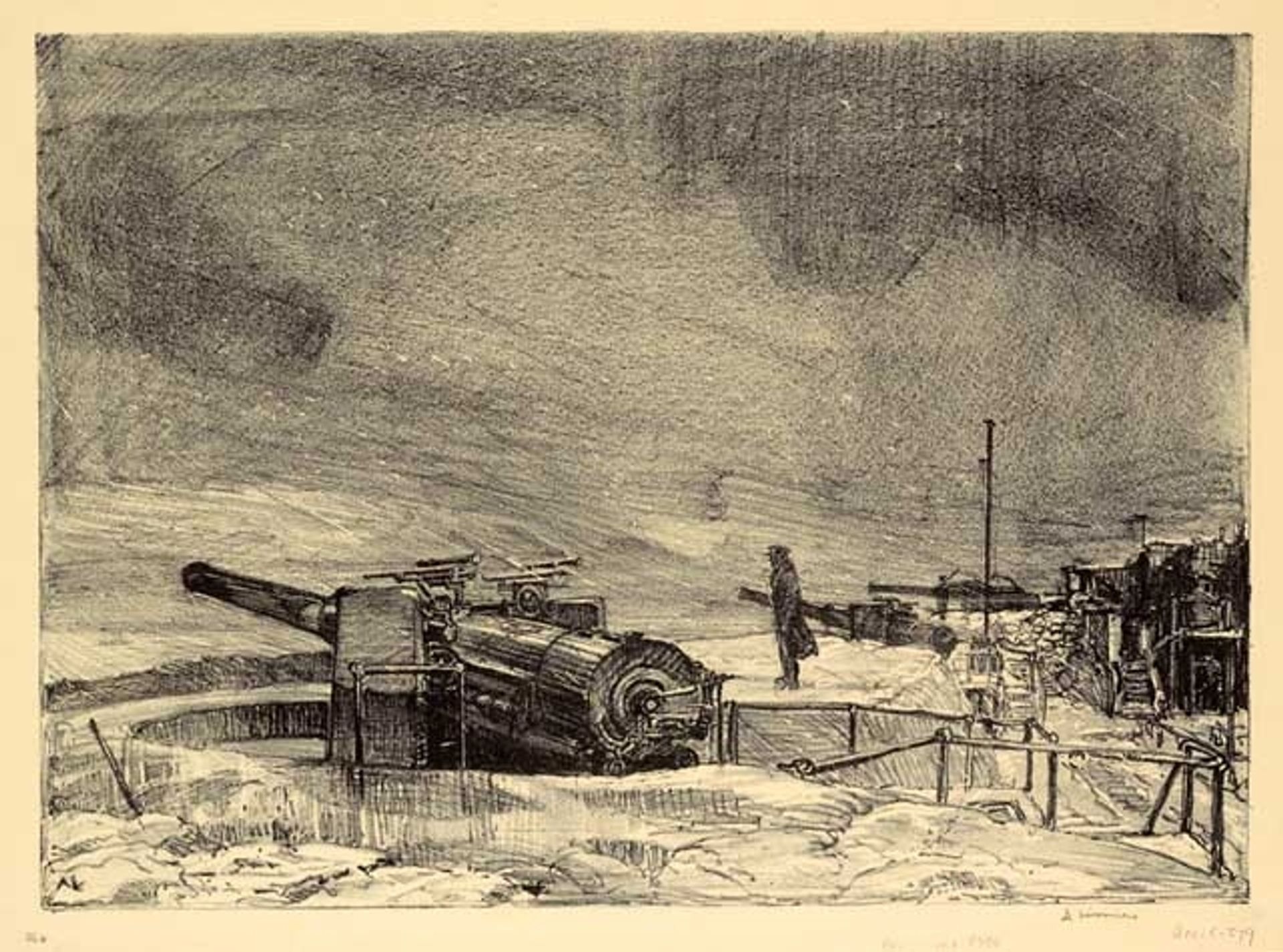 Harbour Defence - Winter by Arthur Lismer