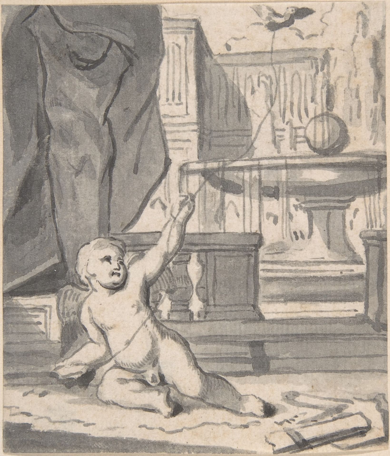 Cupid with a Bird on a String by Joseph Werner the Younger