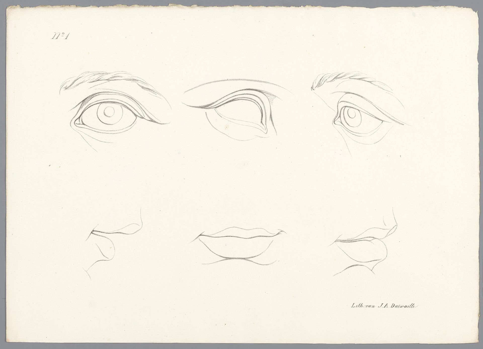 Drie ogen en drie monden by Jean Augustin Daiwaille