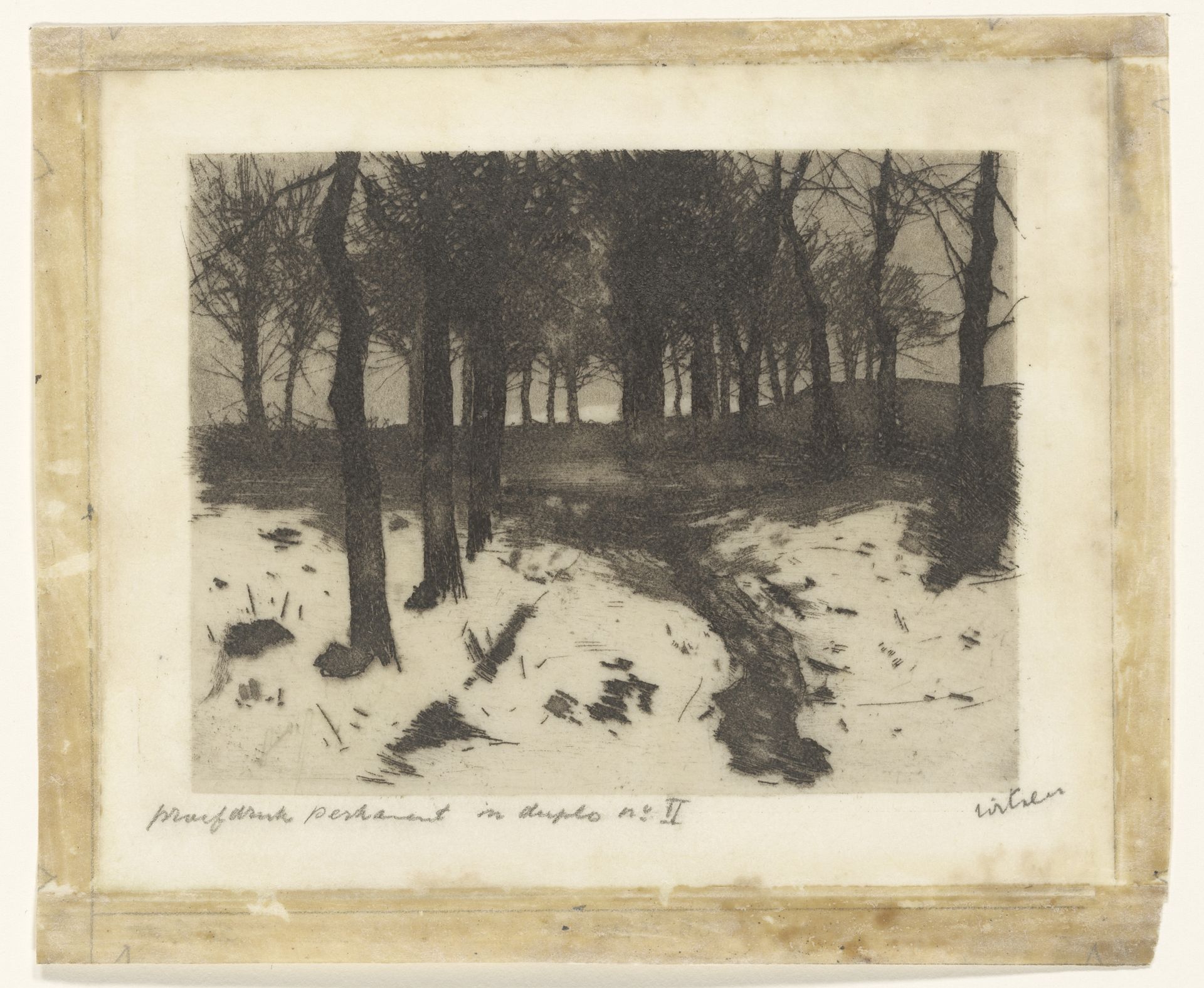 Landschap met bomen in Ewijkshoeve by Willem Witsen