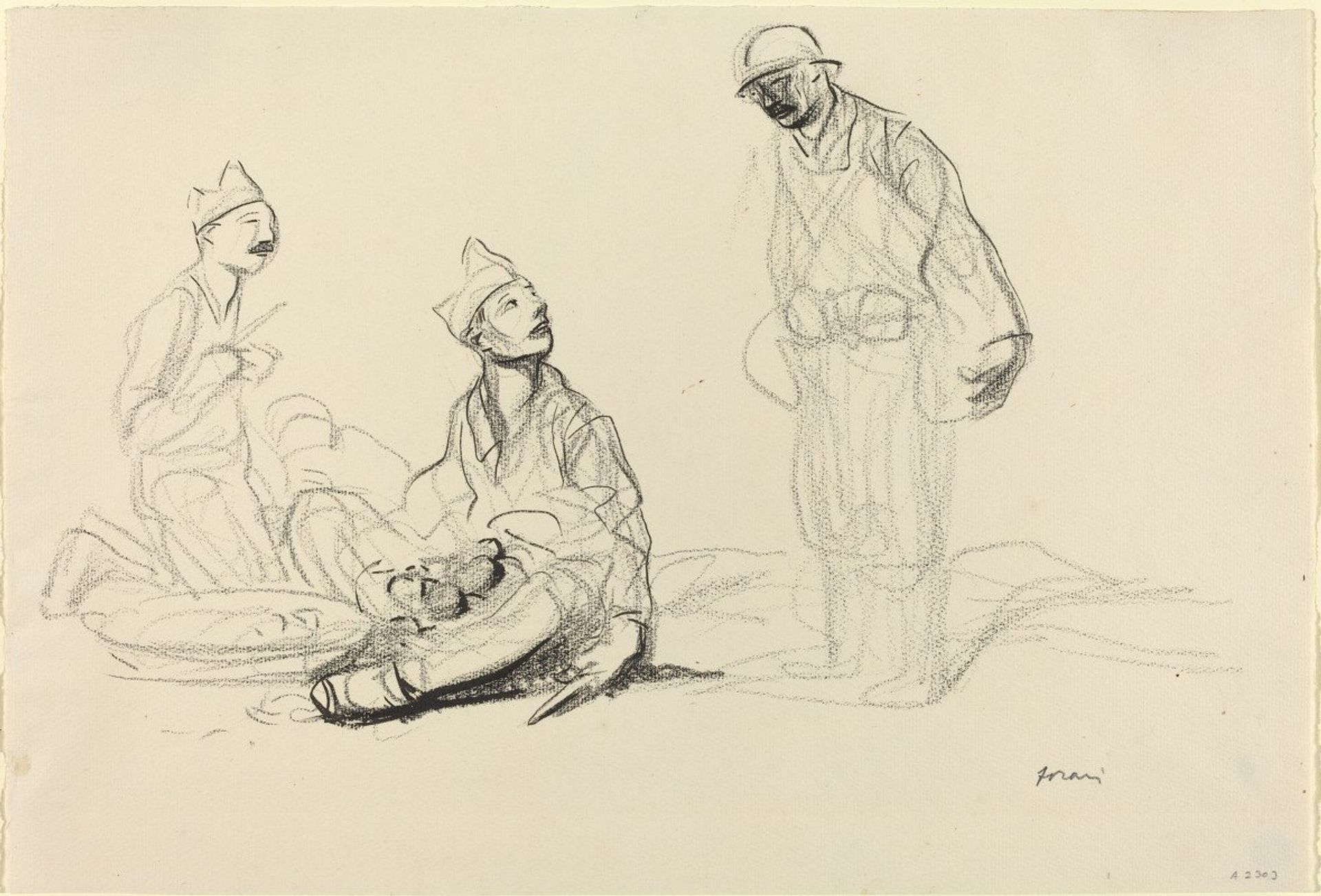 Soldiers Preparing a Meal by Jean-Louis Forain