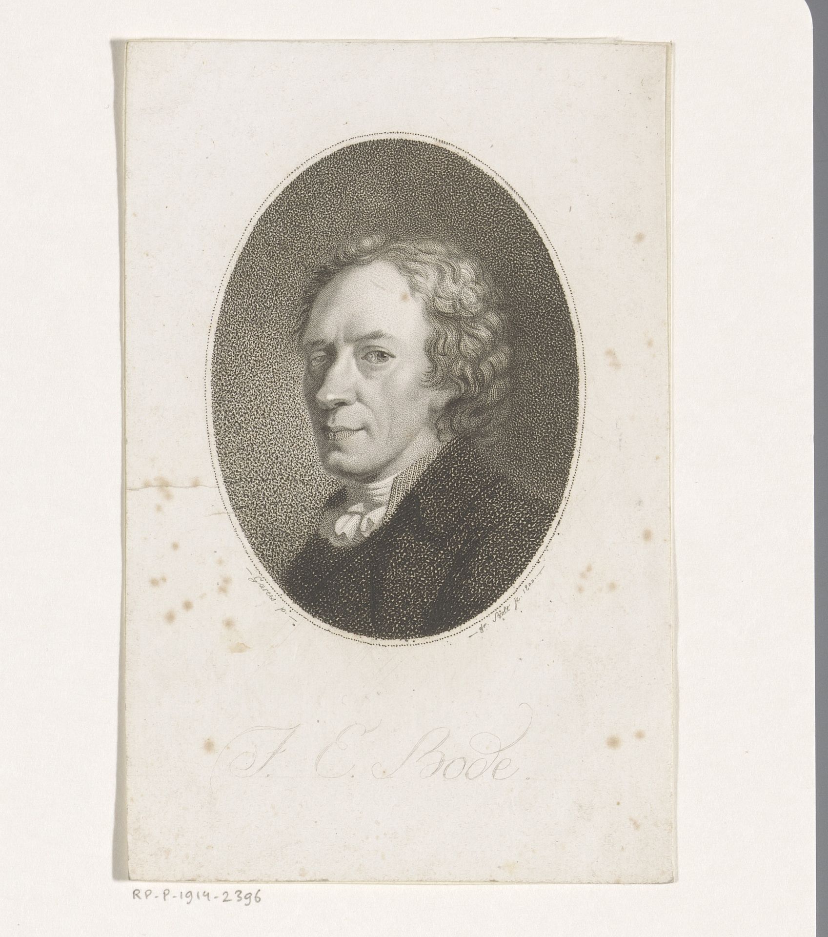 Portret van Johann Elert Bode by Johann Friedrich Bolt