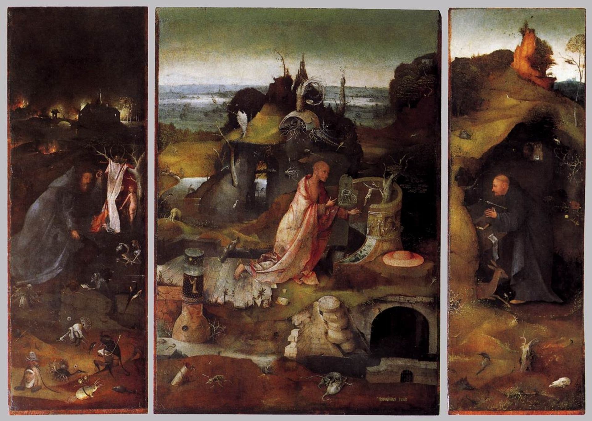 Hermit Saints Triptych by Hieronymus Bosch