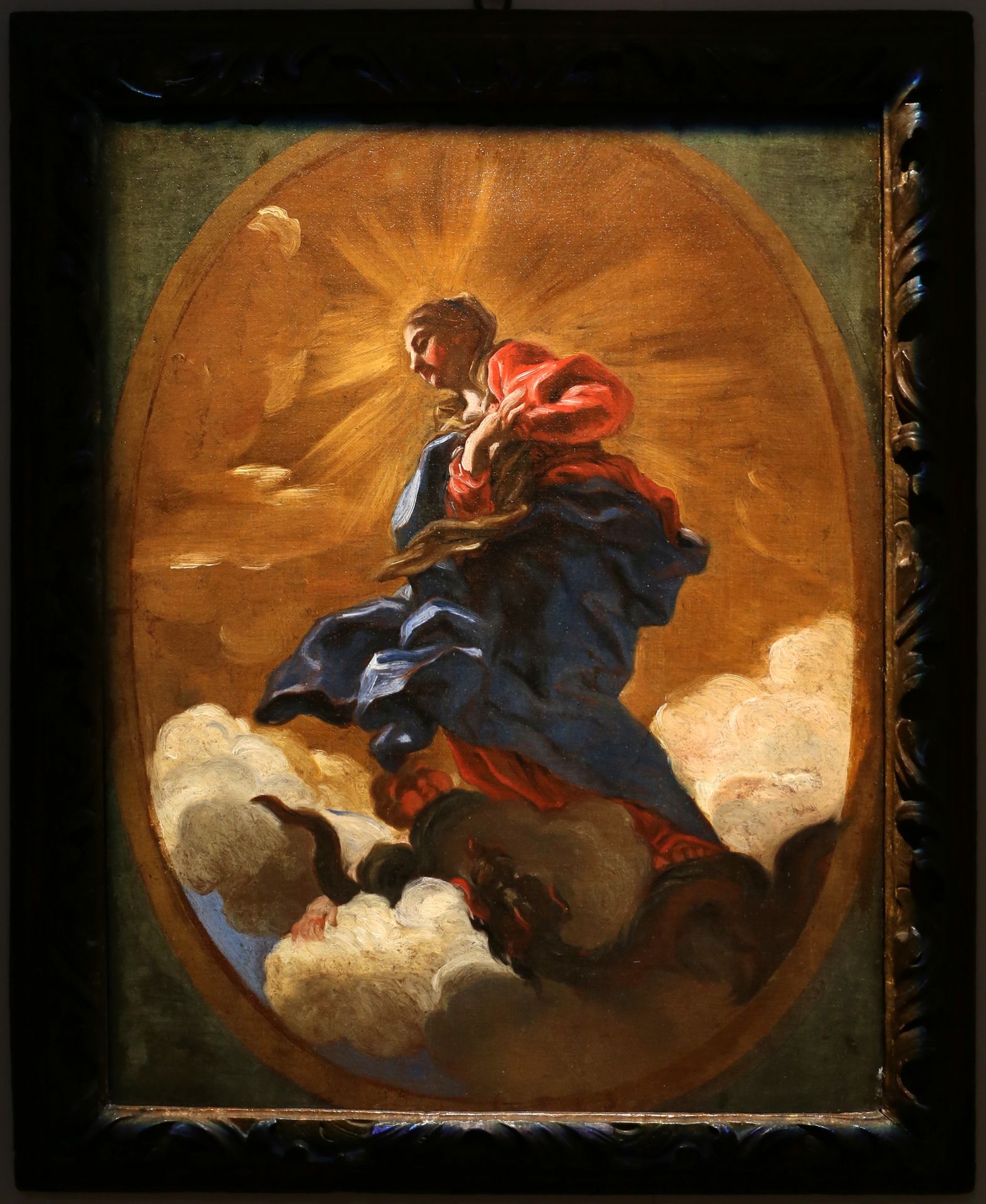 Madonna in glory crushing the snake by Giovanni Battista Gaulli