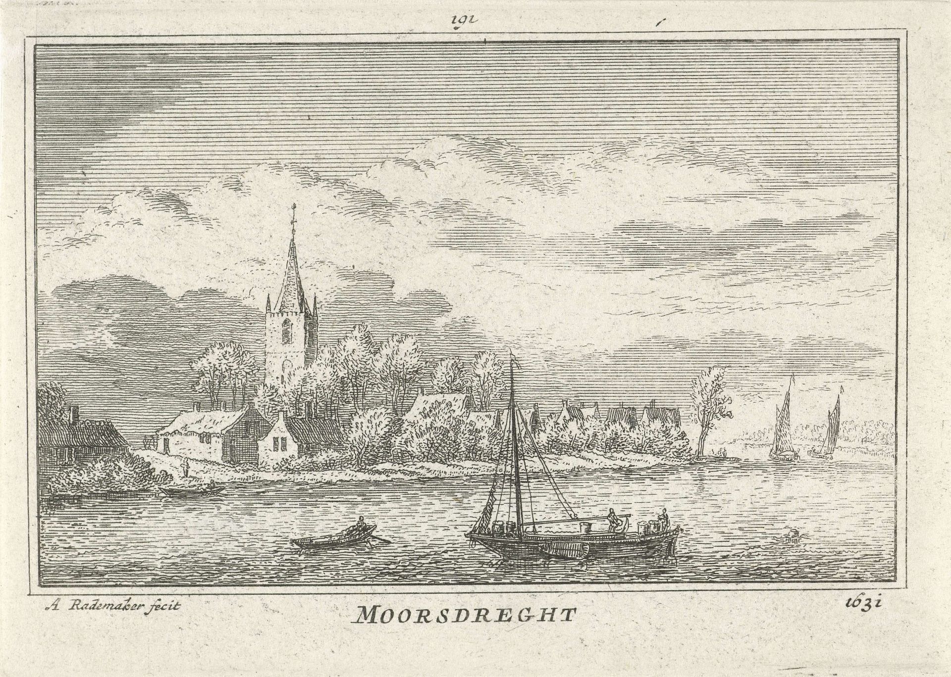 Gezicht op Moordrecht, 1631 by Abraham Rademaker