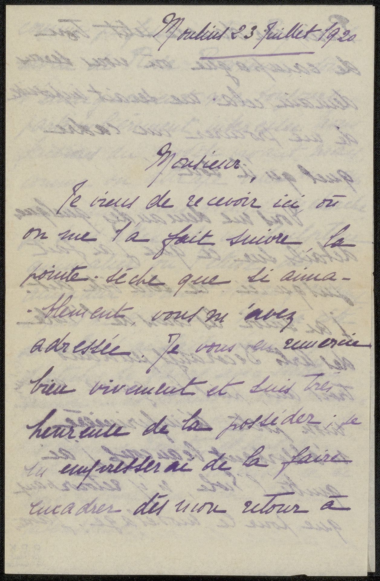 Brief aan Philip Zilcken by Mariette Richard