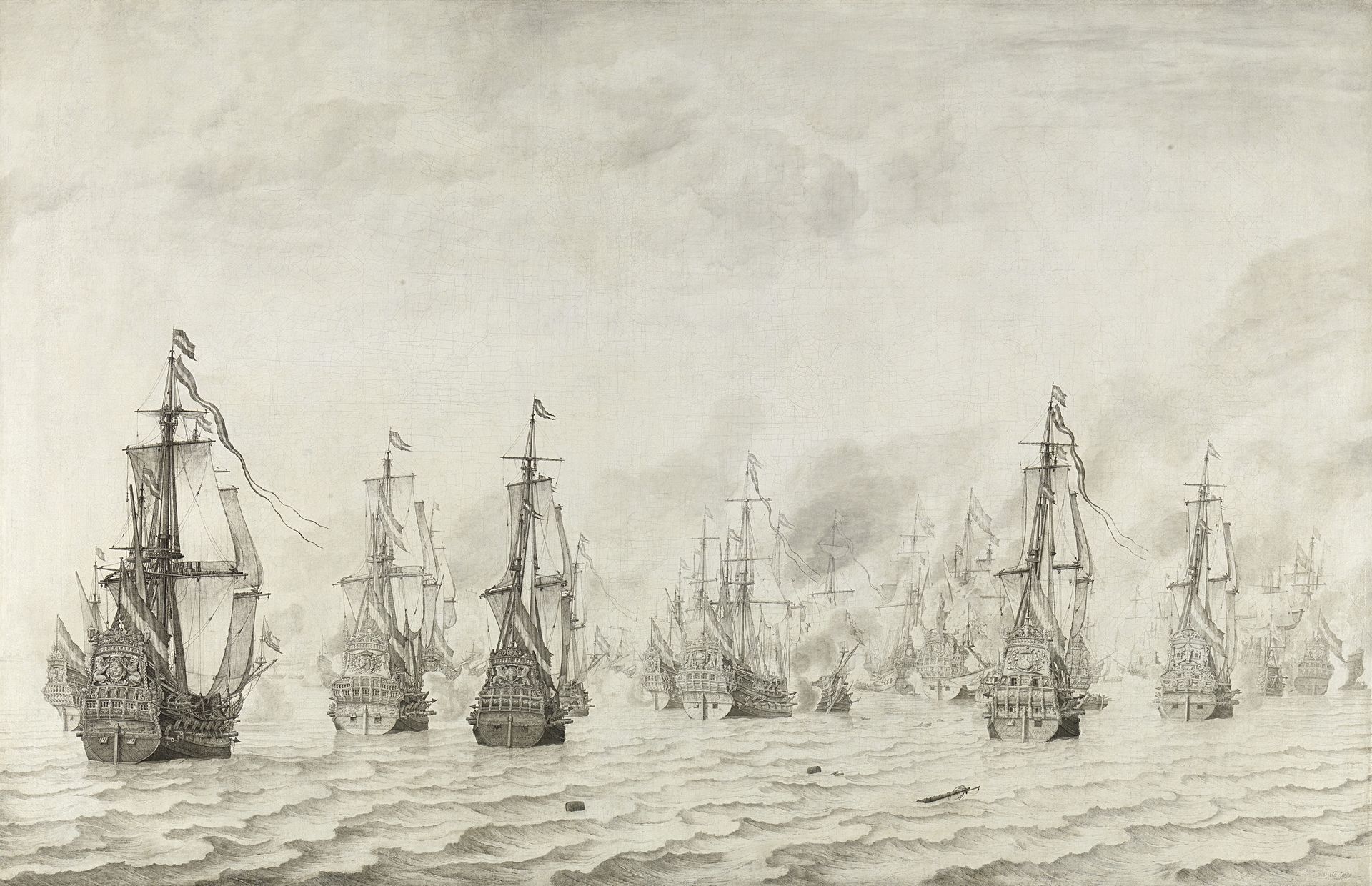 The Battle of Dunkirk by Willem van de Velde I