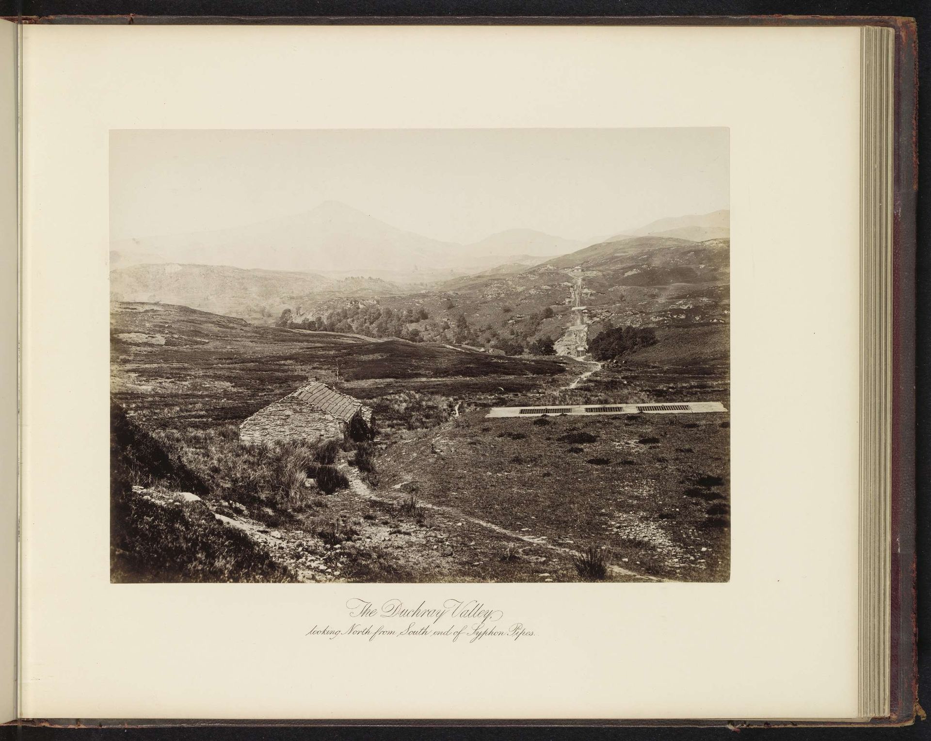 The Duchray Valley, looking North from South end of syphon pipes by T. & R. Annan & Sons