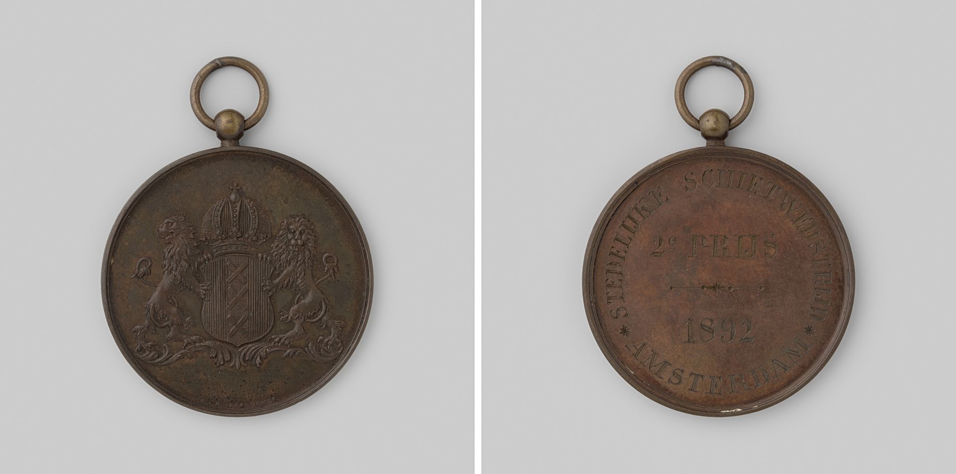 Prijspenning Stedelijke Schietwedstrijd Amsterdam, 1891-1892, individueel vuur, tweede prijs by Jan Daniel Posthumus