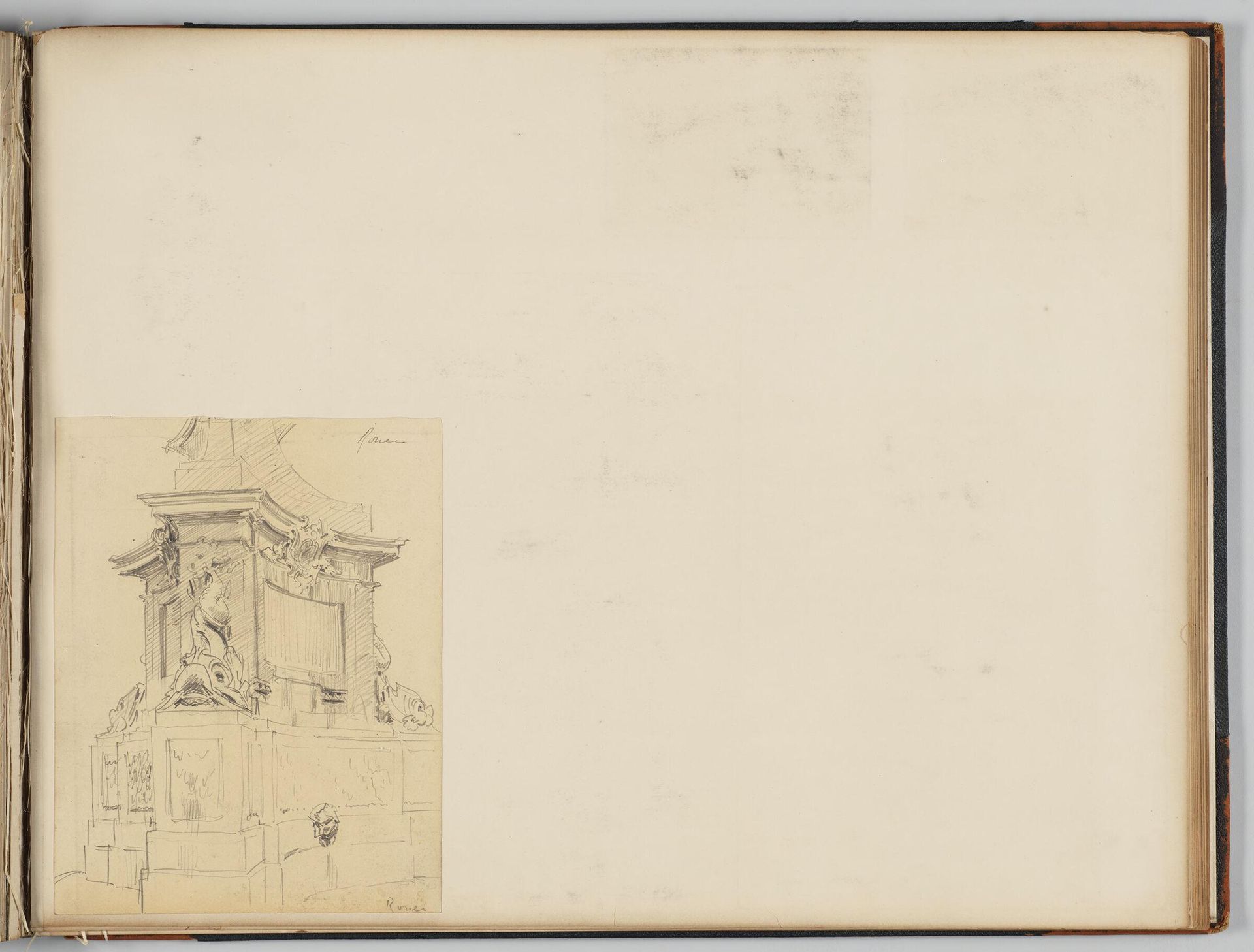 Sketch of a Fountain Base, Rouen, France by John Singer Sargent