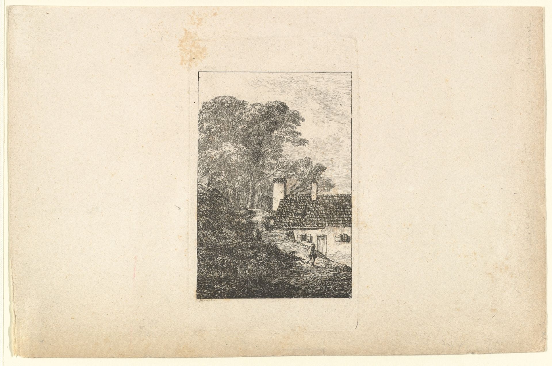 House on a Hillside by Domenico Quaglio II
