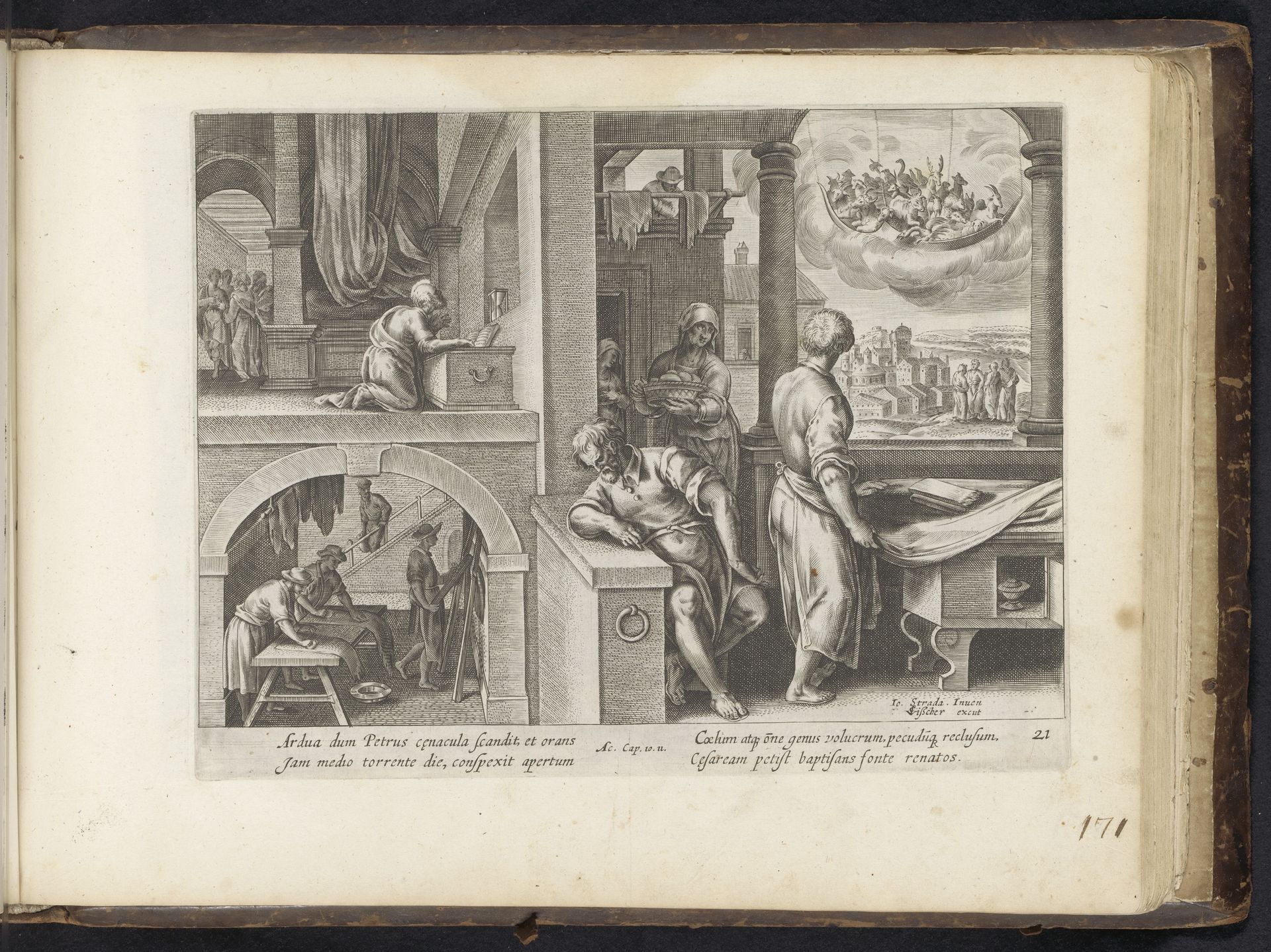 Petrus' visioen van de onreine dieren by Anonymous