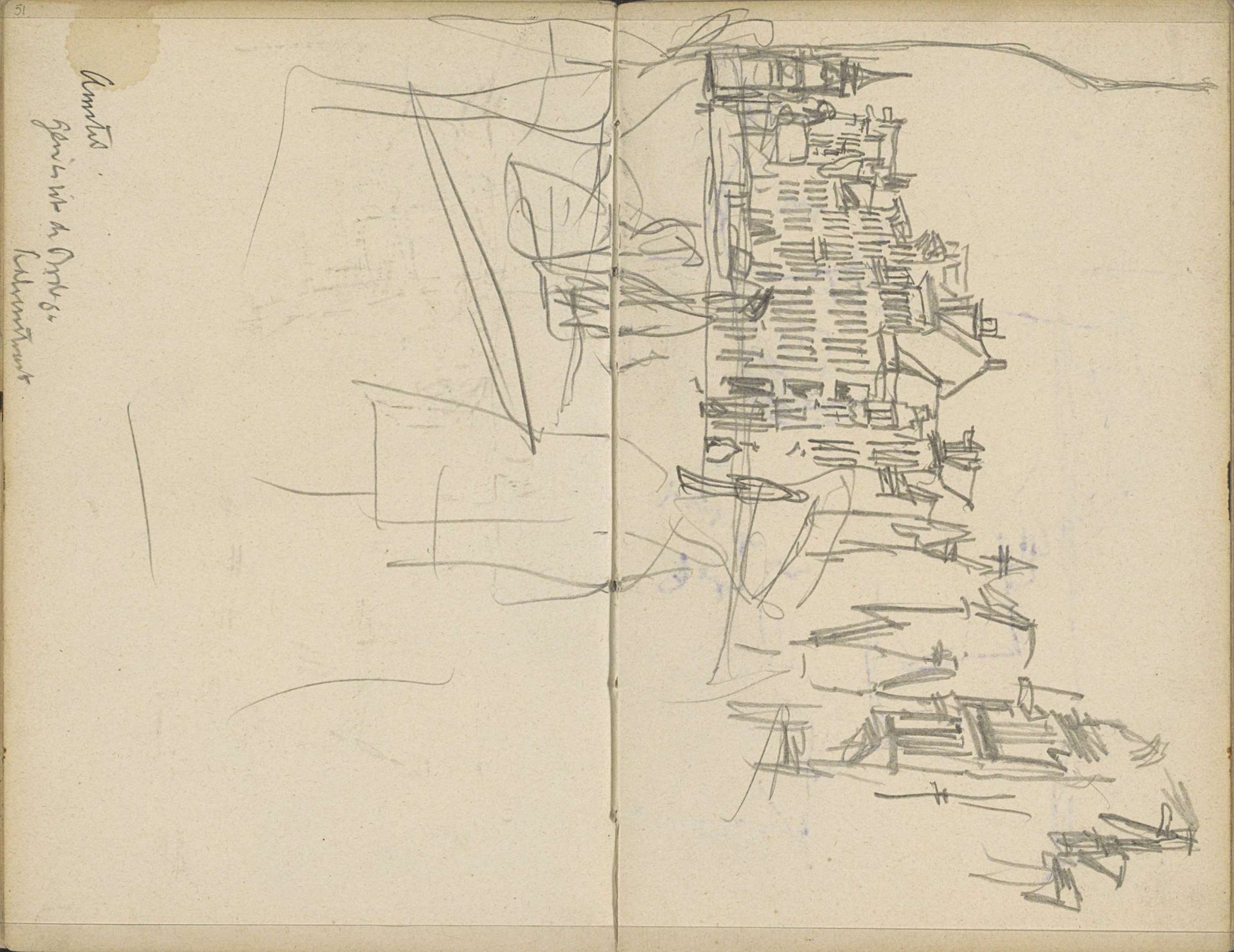 Muntplein en de Amstel te Amsterdam, gezien vanuit de Bodega by George Hendrik Breitner