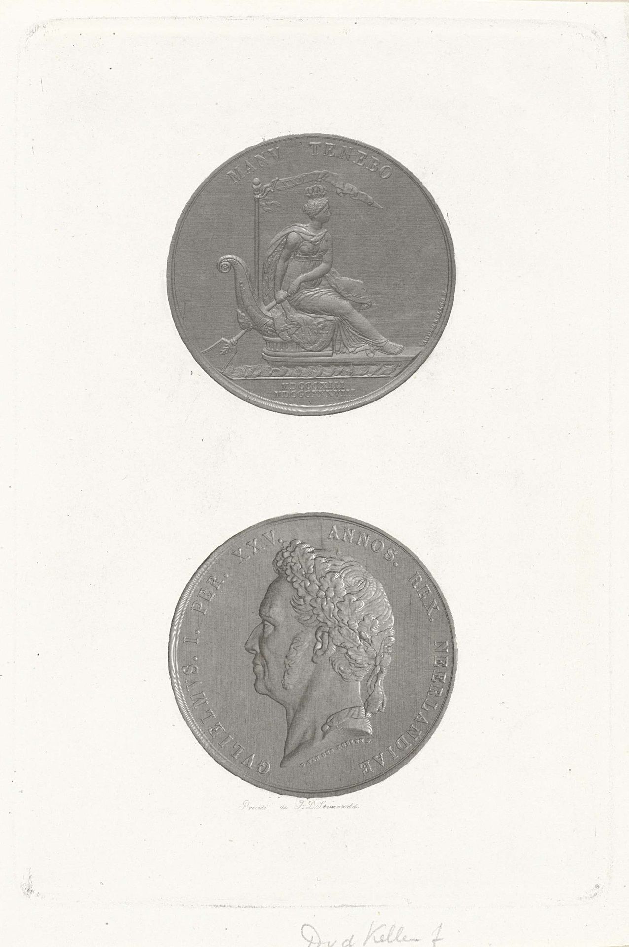 Munt ter gelegenheid van jubileum koning Willem I by Jan Dam Steuerwald