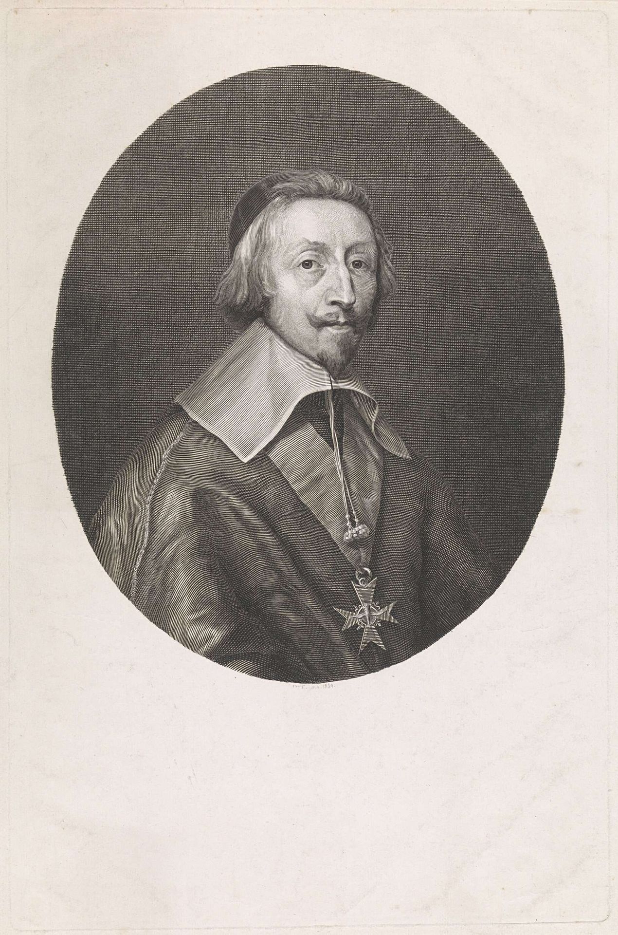 Portret van de kardinaal van Richelieu by Johann Wilhelm (I) Kaiser