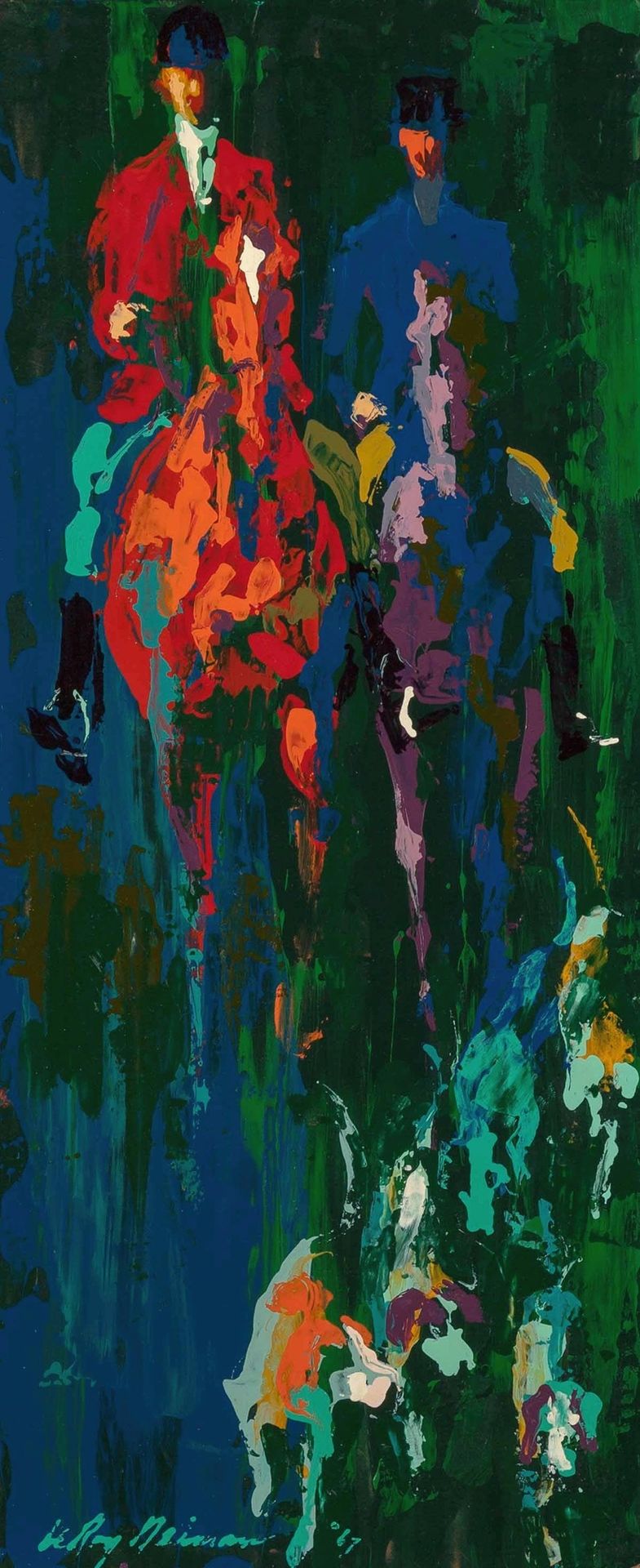 Huntsmen and Hounds by LeRoy Neiman