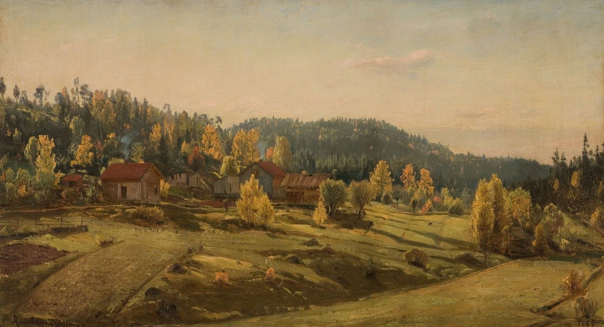 Høst ved Porsgrund by Amaldus Nielsen