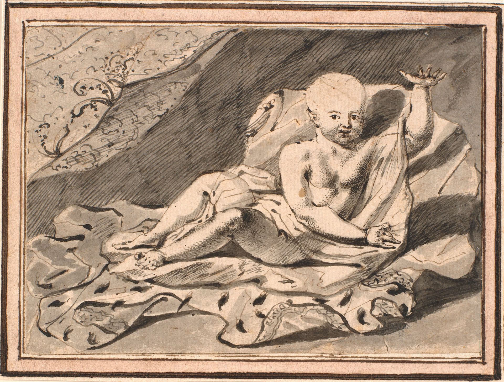 Putti, liggende på hermelinskåbe by Jürgen Ovens