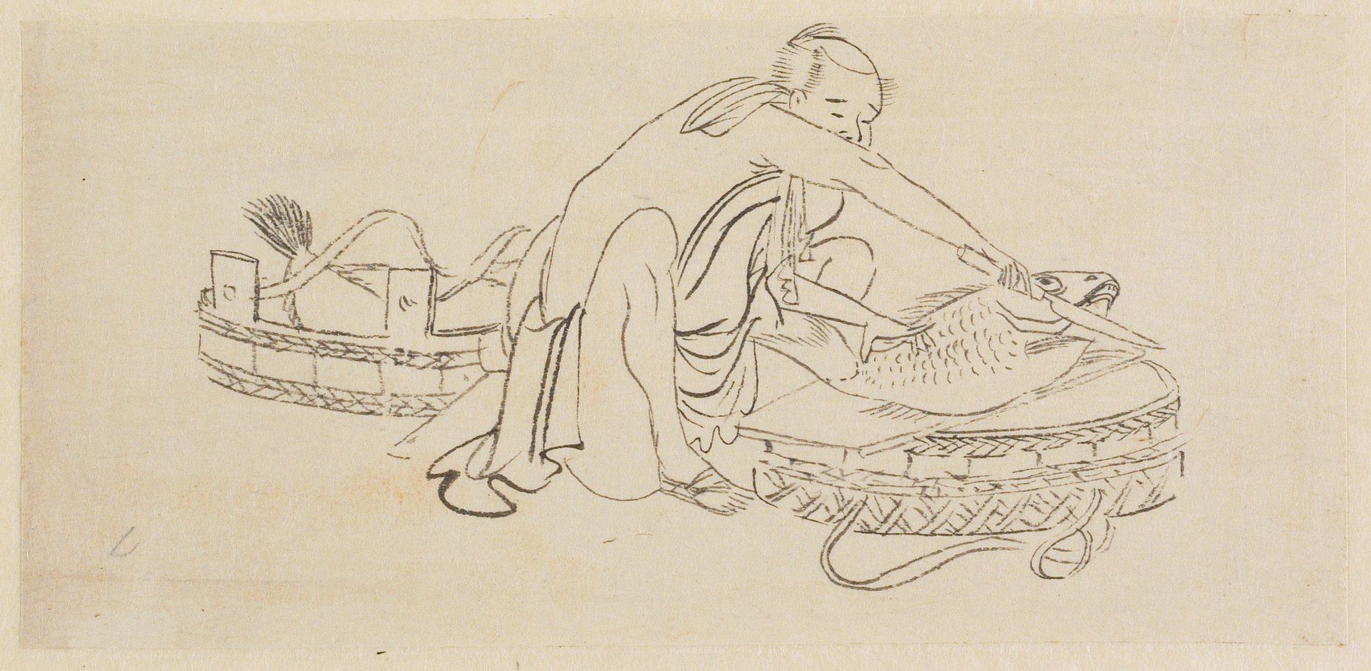 Fish Seller by Katsushika Hokusai