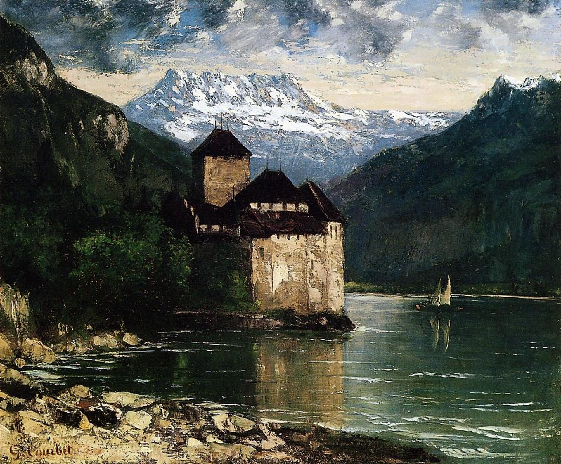 Chateau du Chillon by Gustave Courbet