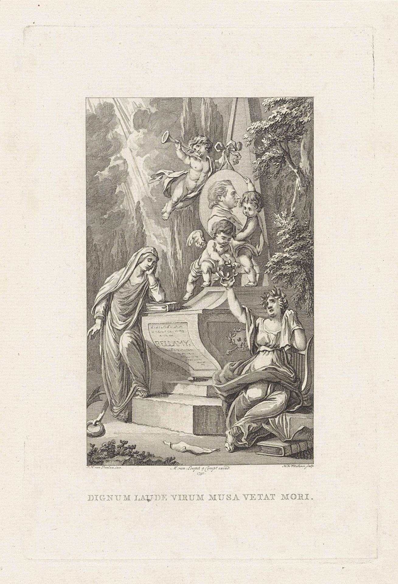 Monument voor de dichter Jacques Bellamy by Izaak Jansz. de Wit