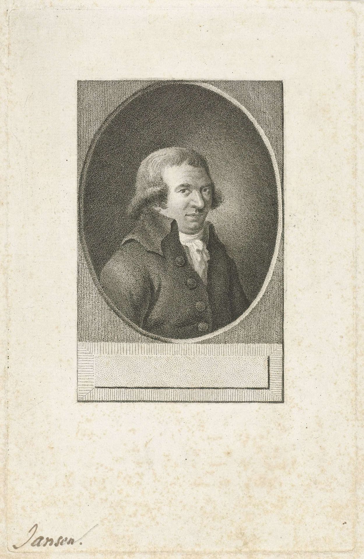 Portret van een onbekende man by François Joseph (I) Pfeiffer