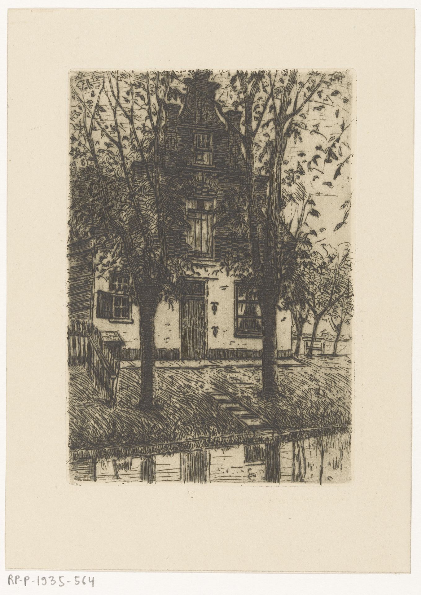 Boerenhuis aan het water by Eduard Karsen