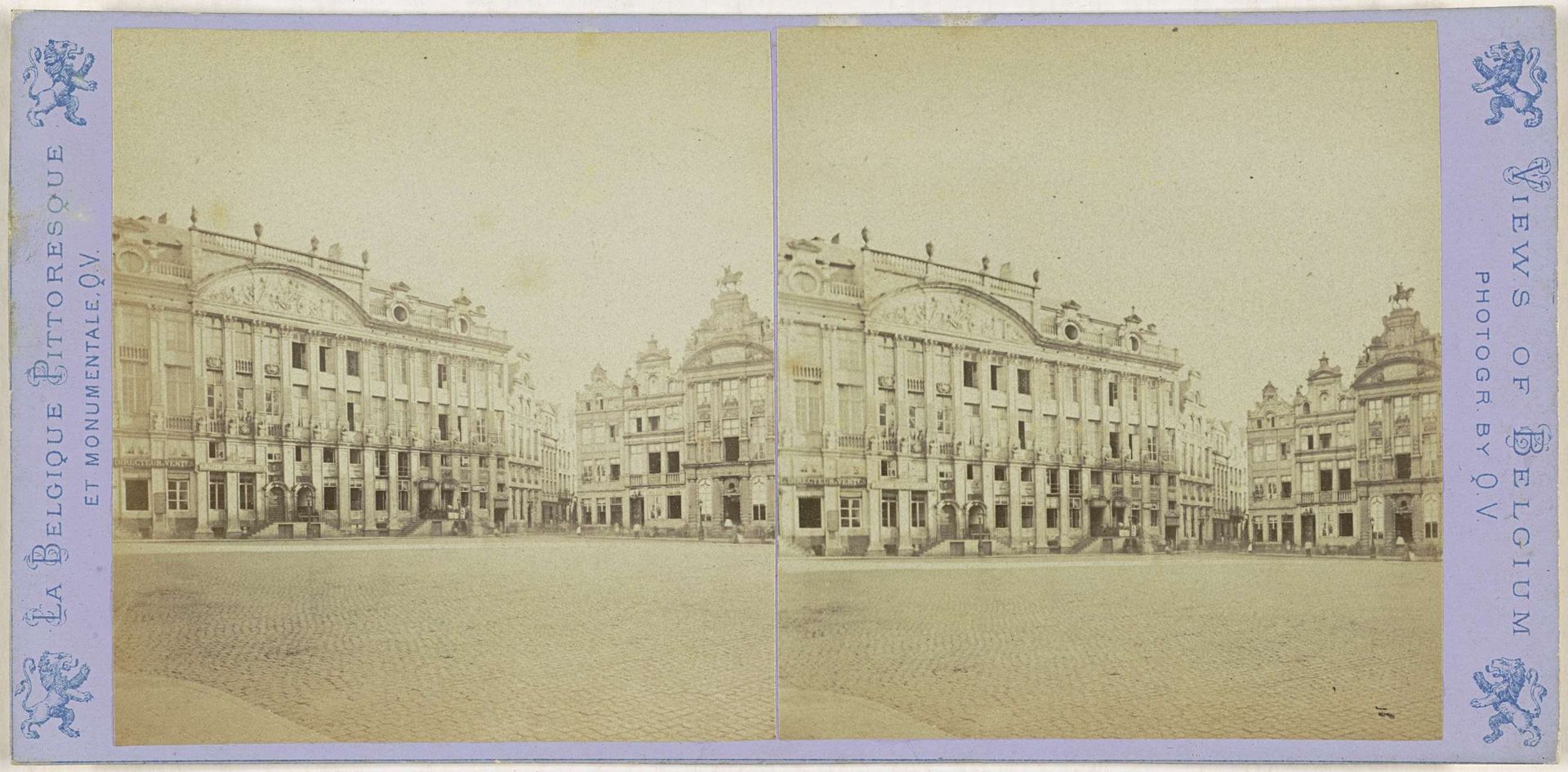 Gezicht op de Grote Markt in Brussel met het Huis van de Hertogen van Brabant by Jules Hippolyte Quéval