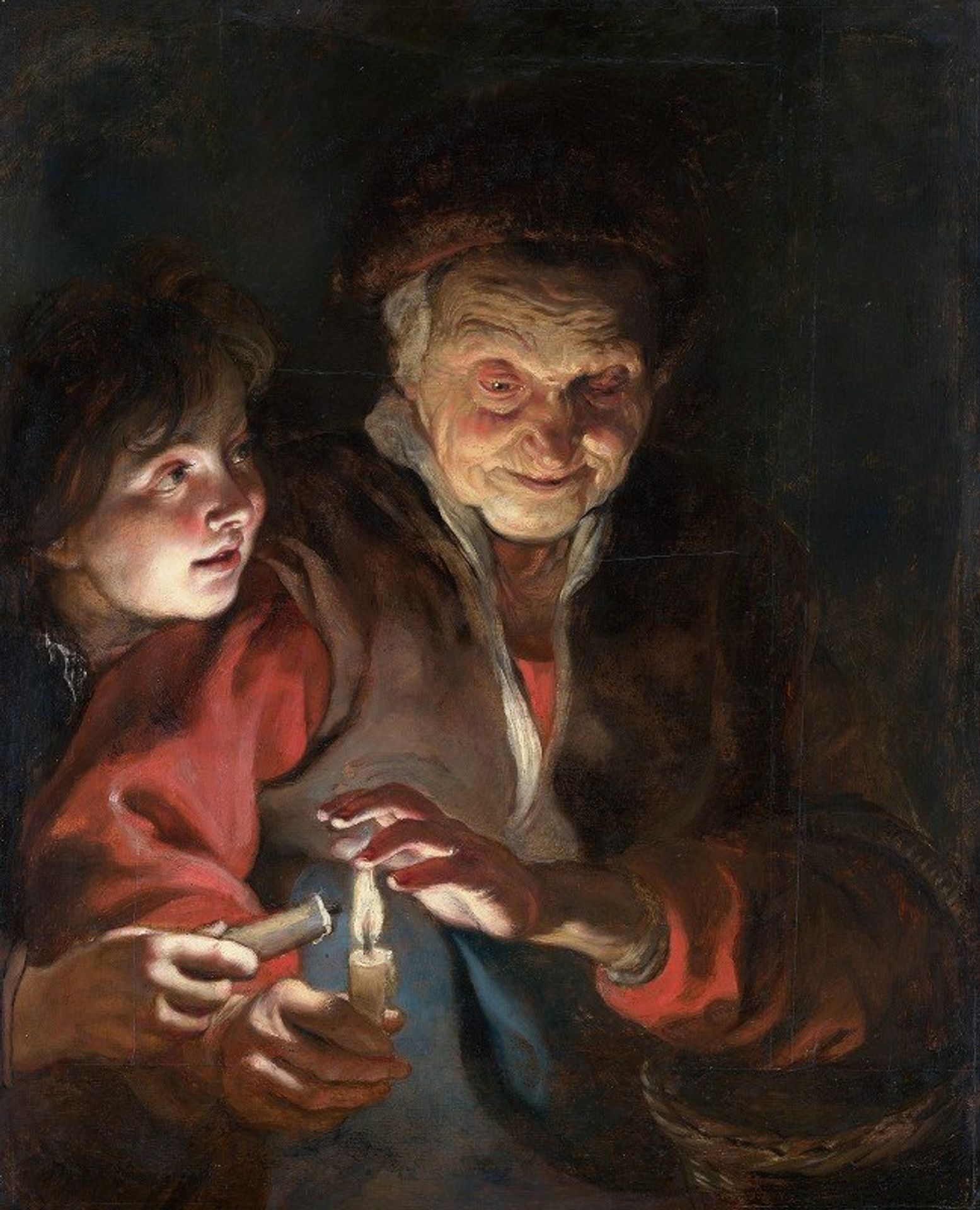 Old Woman and Boy with Candles by Peter Paul Rubens