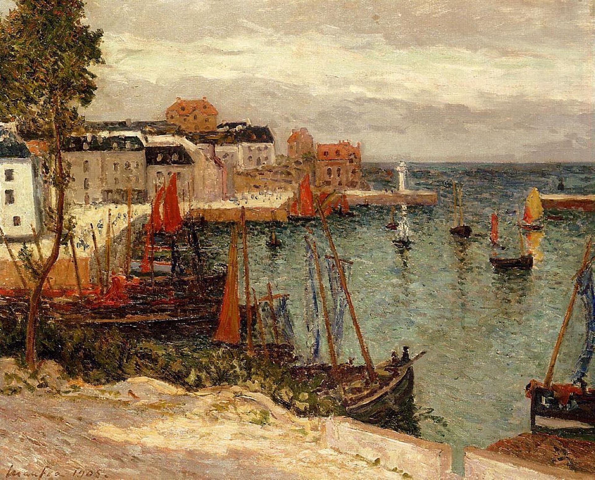The Port of Sauzon by Maxime Maufra