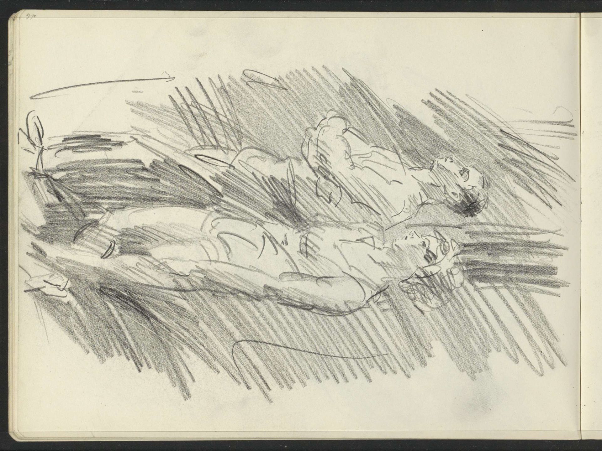 Twee staande figuren, mogelijk acrobaten by Isaac Israels
