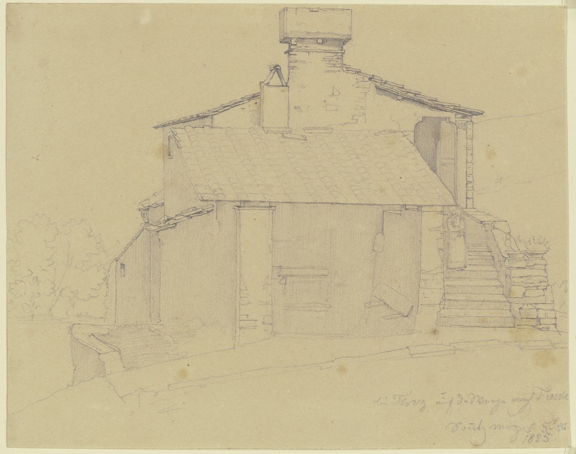Ein Haus bei Florenz auf dem Weg nach Fiesole by Nikolaus Hoff