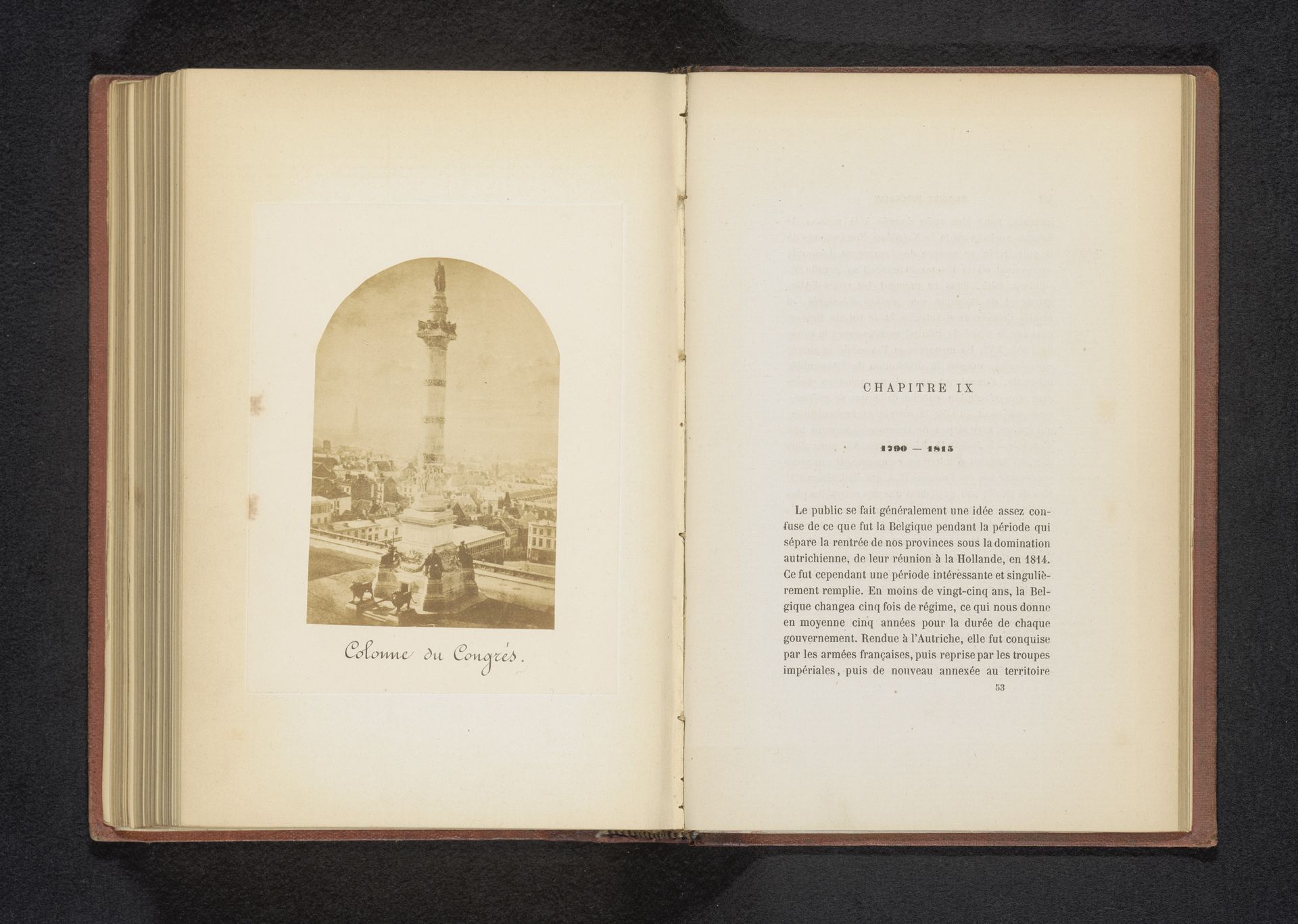 Gezicht op de Congreskolom te Brussel by Joseph Maes