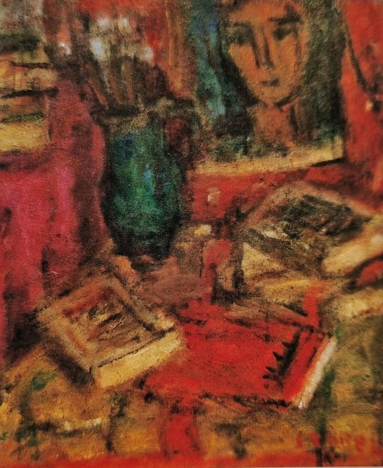 Czóbel Béla Virágos Váza 1964 by Bela Czobel