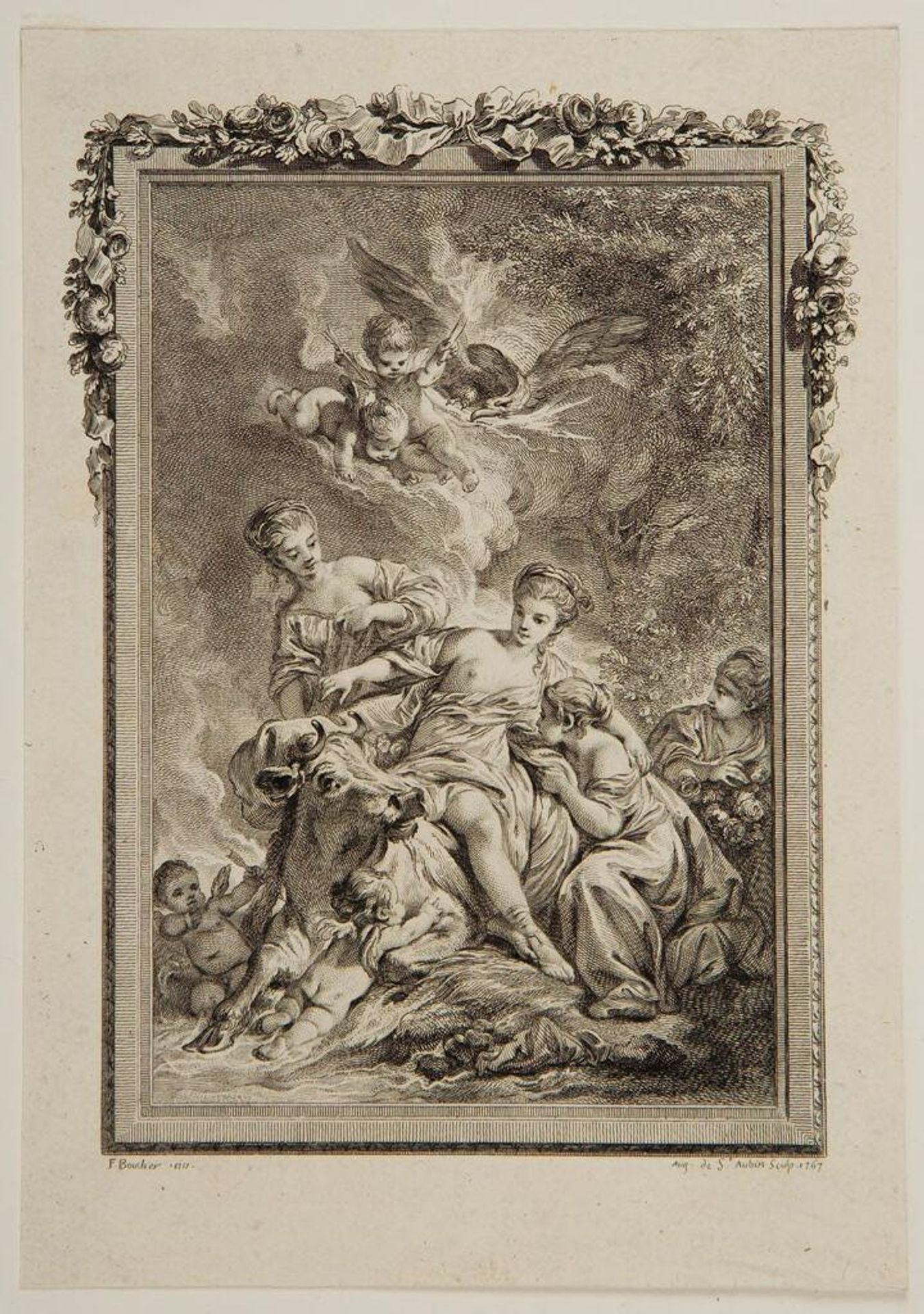 Europa; Illustration to Ovid's "Metamorphoses" by Augustin de Saint-Aubin