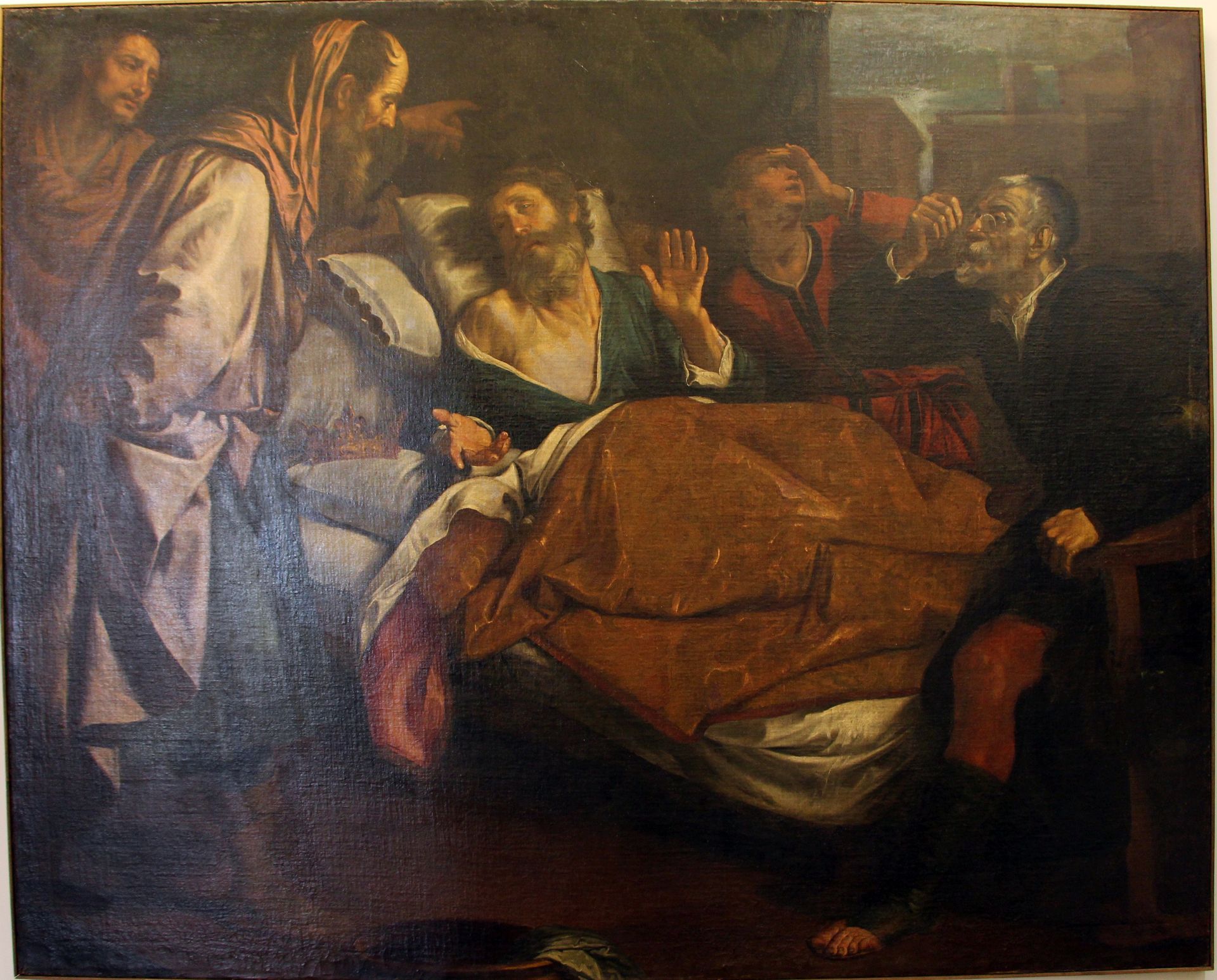 ezechia morente by Domenico Fiasella