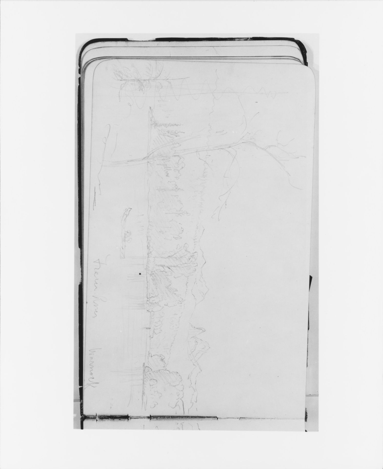 Fraser (?) River, Warnock (from Sketchbook) by Albert Bierstadt