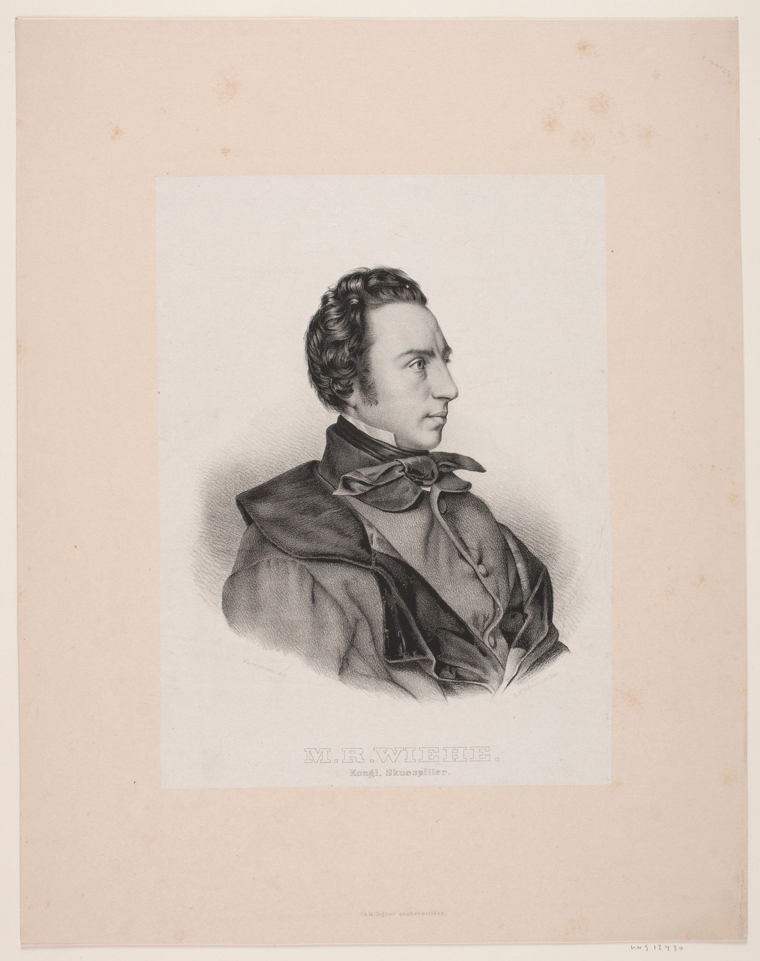 Kongl. skuespiller M.R. Wiehe by Anonymous