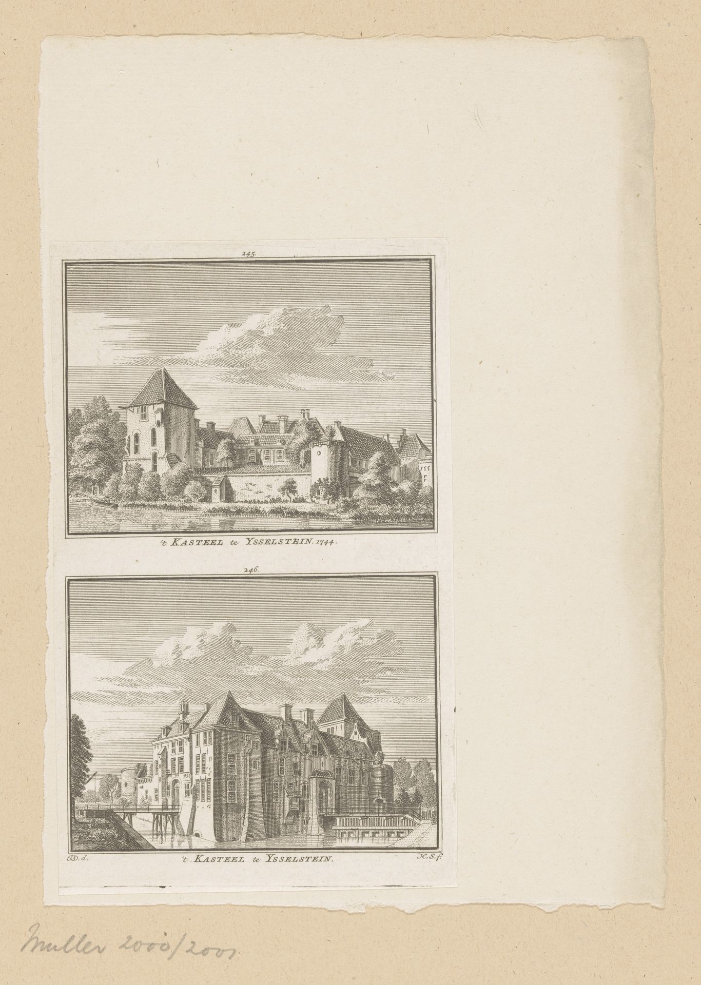 Gezichten op het Kasteel IJsselstein by Hendrik Spilman