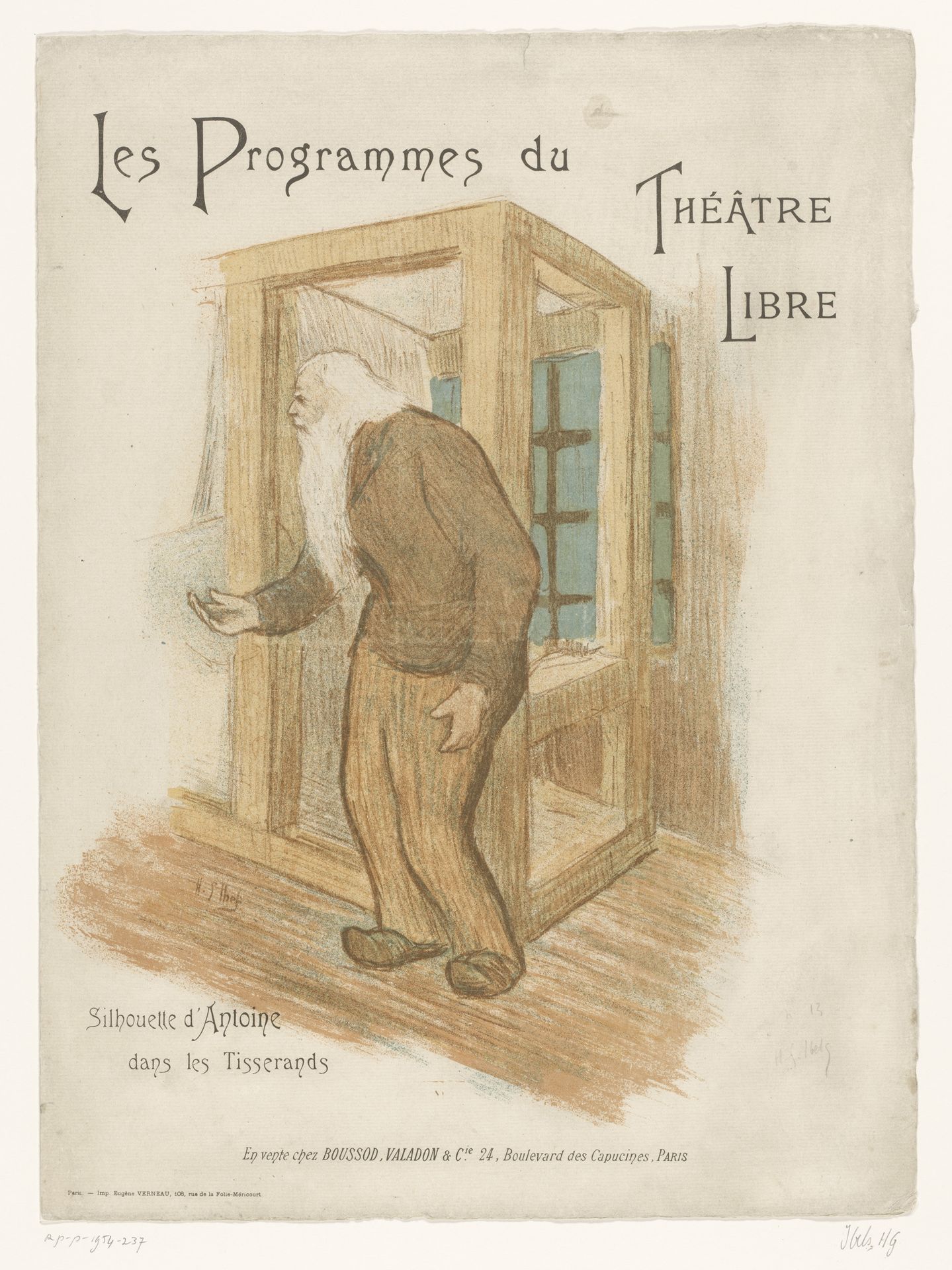 Omslag voor acht prenten met programma's van theatervoorstellingen van het Théâtre Libre by Henri-Gabriel Ibels