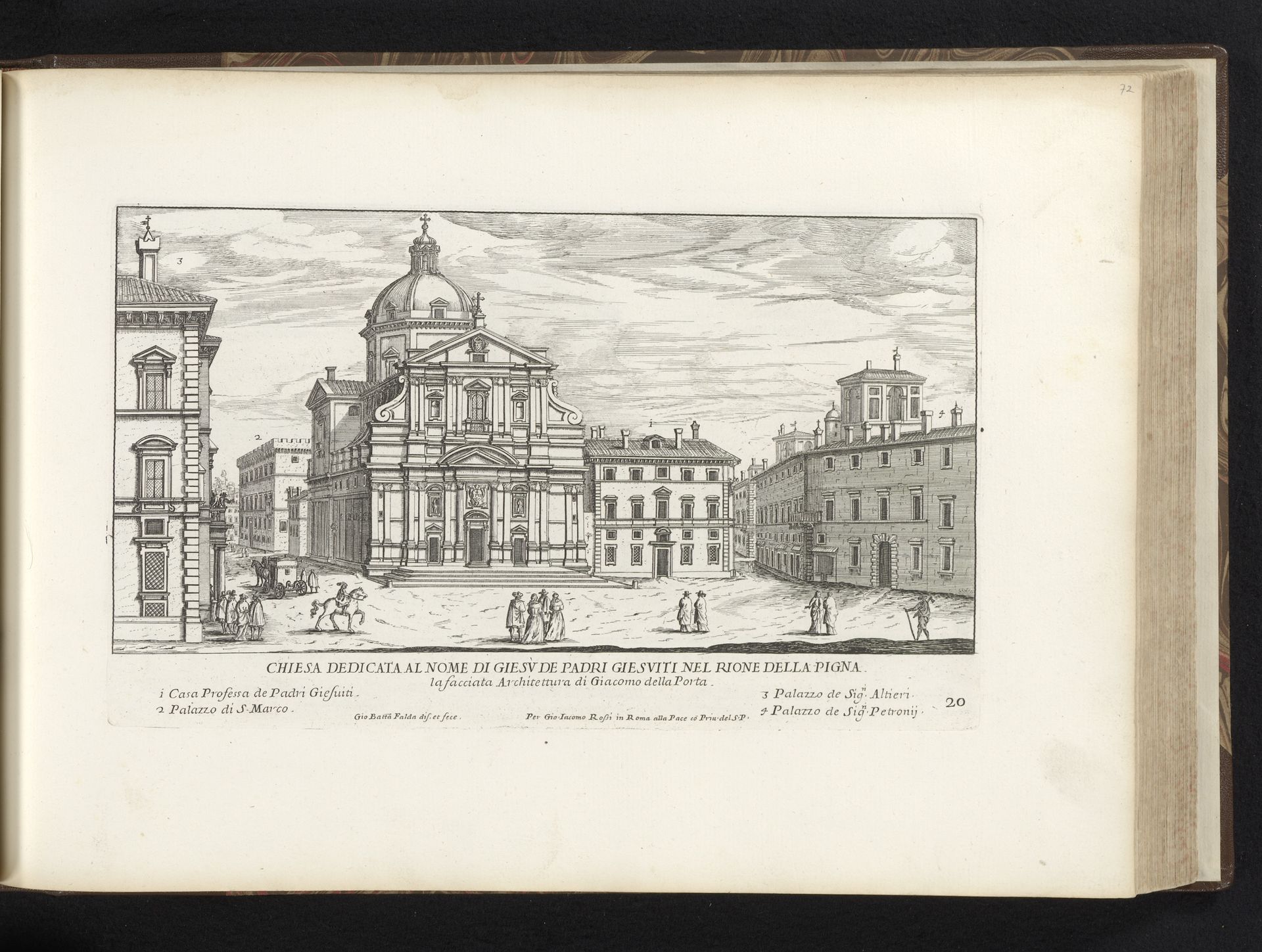 Il Gesù te Rome by Giovanni Battista Falda