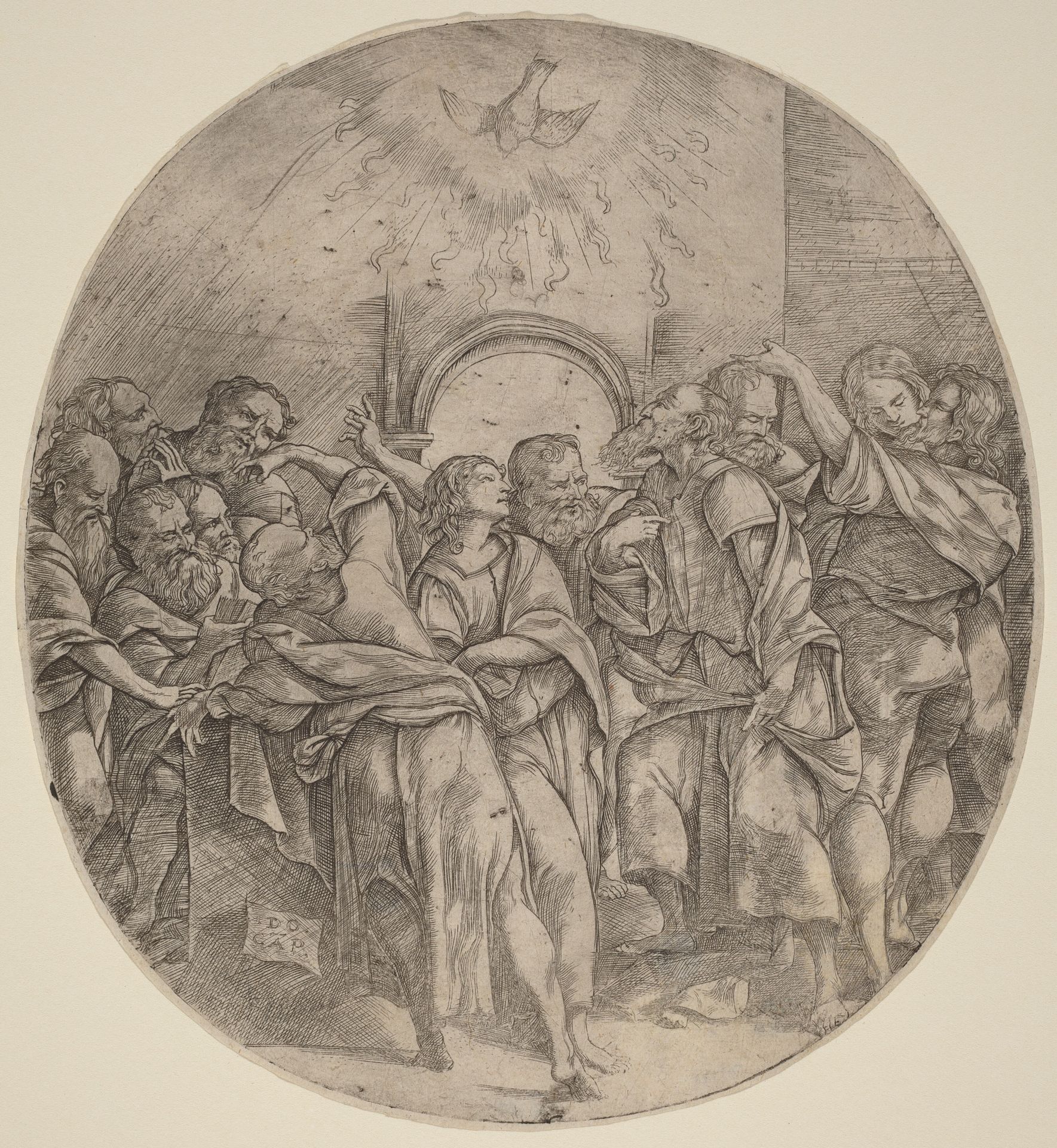 The Descent of the Holy Spirit by Domenico Campagnola