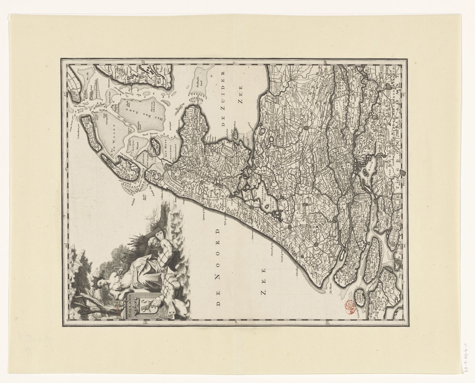 Kaart van het graafschap Holland by Anonymous